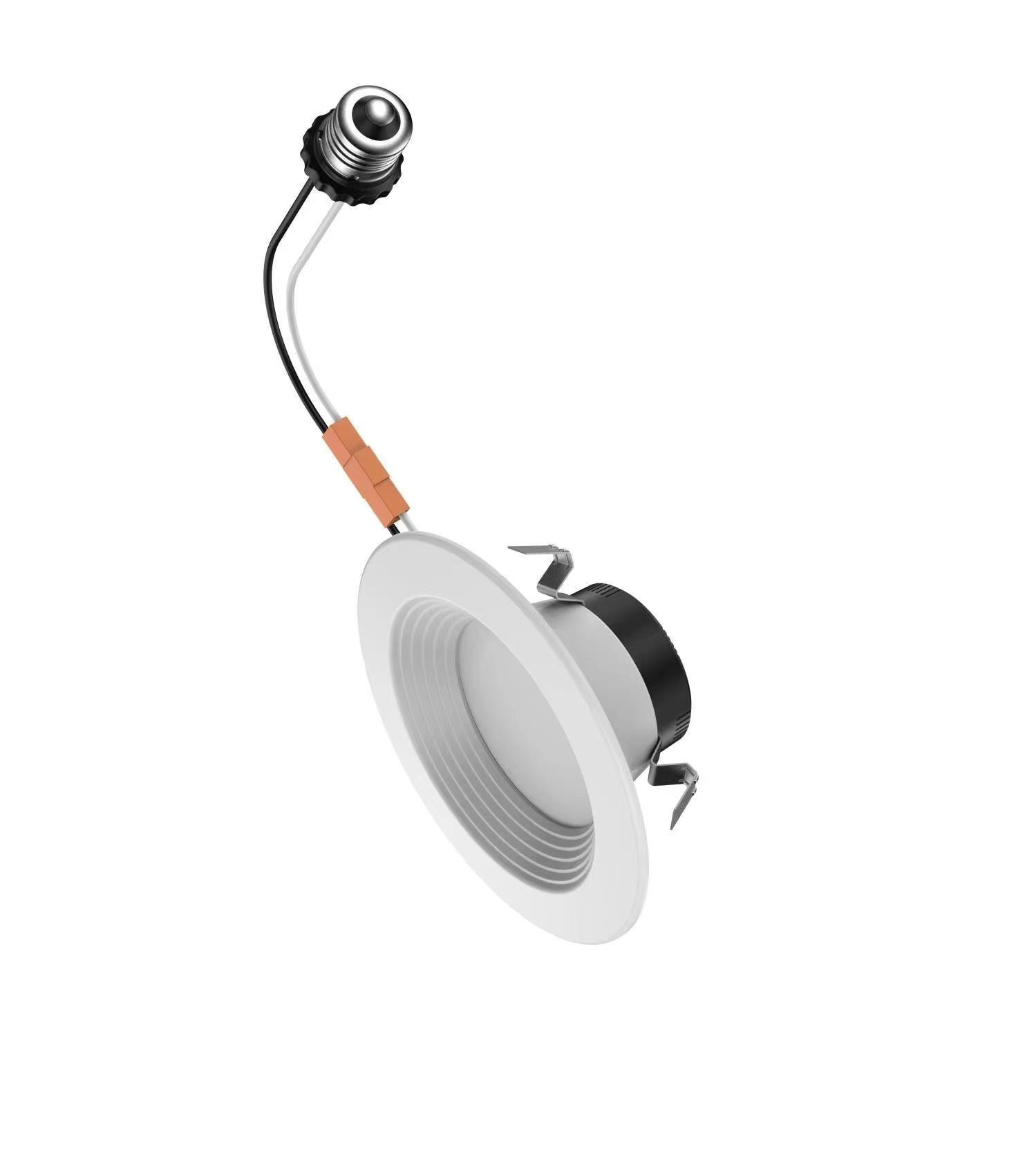 slide 1 of 6, Utilitech Color Changing White 4-in 600 -Lumens Switchable Round Dimmable LED Wet rated Recessed Downlight, 1 ct