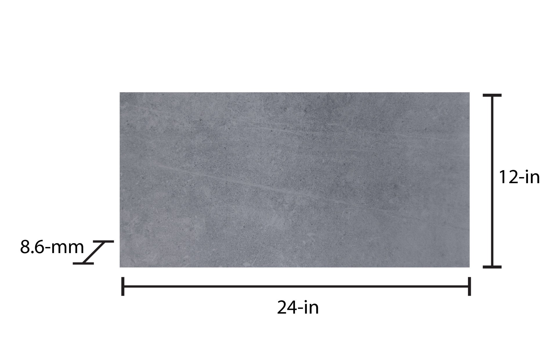 slide 6 of 6, GBI Tile & Stone Inc. Gallery Graphite glazed 12-in x 24-in Glazed Porcelain Floor and Wall Tile ( 1.93-sq ft Piece ), 1 ct