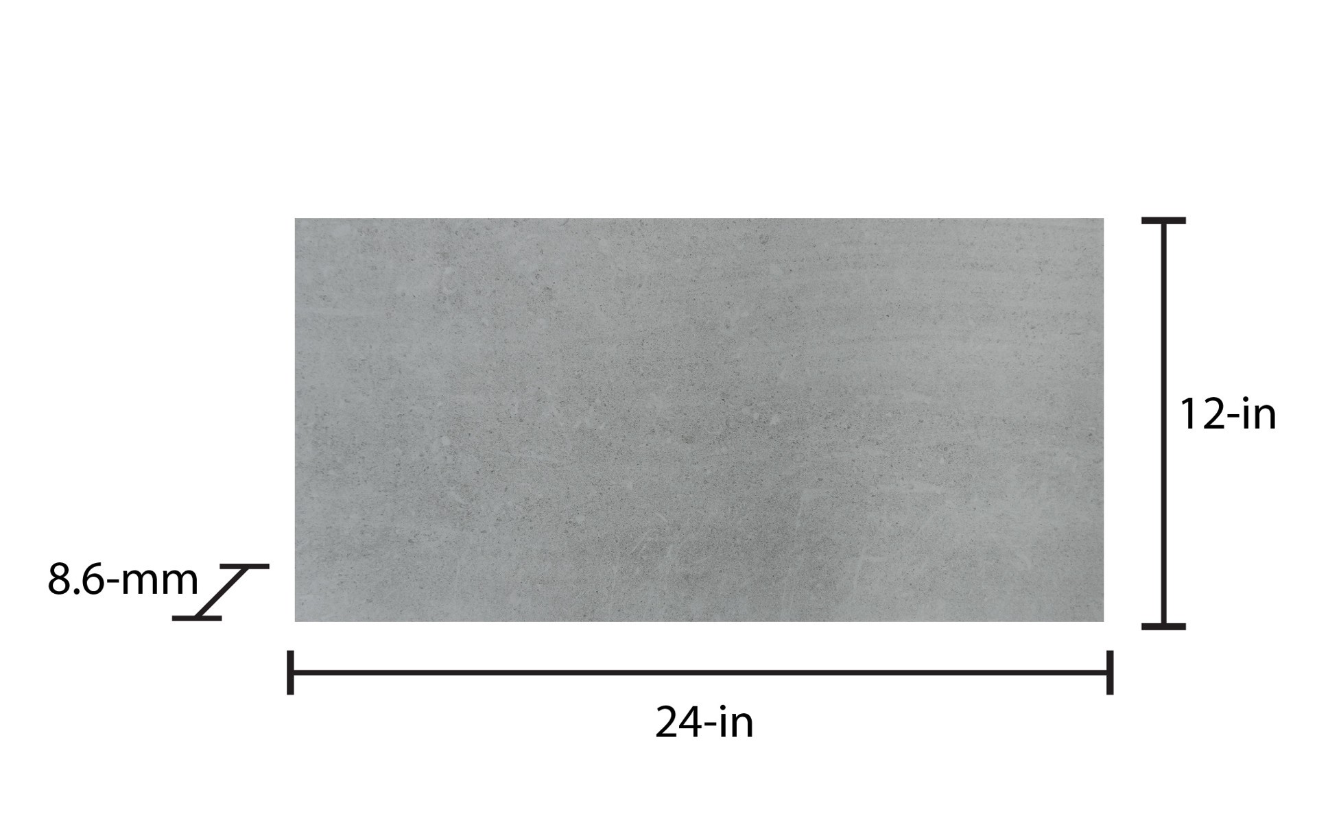 slide 4 of 6, GBI Tile & Stone Inc. Gallery Gallery Grey 12-in x 24-in Glazed Porcelain Floor and Wall Tile ( 1.93-sq ft Piece ), 1 ct