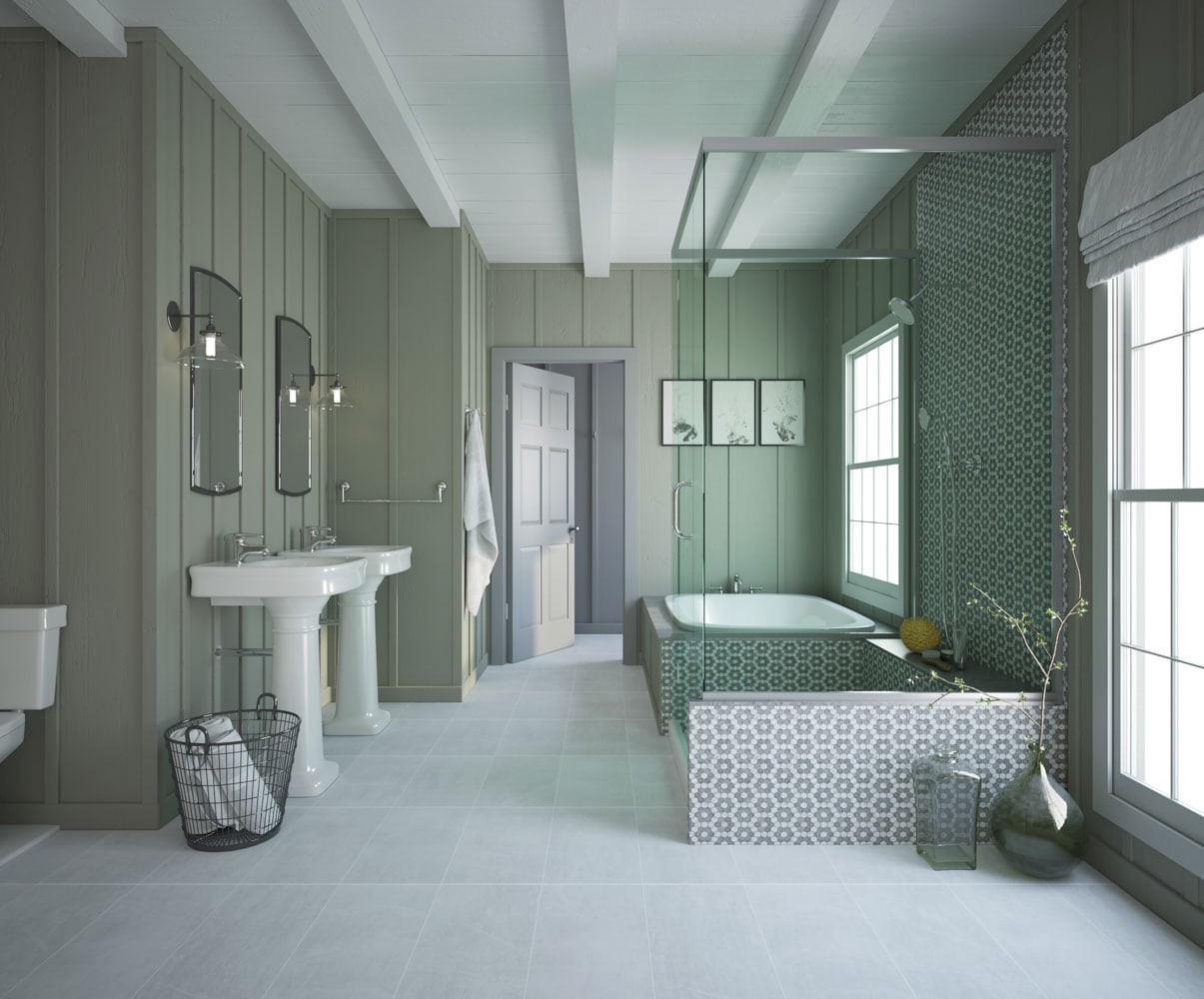 slide 6 of 6, GBI Tile & Stone Inc. Gallery Gallery Grey 12-in x 24-in Glazed Porcelain Floor and Wall Tile ( 1.93-sq ft Piece ), 1 ct