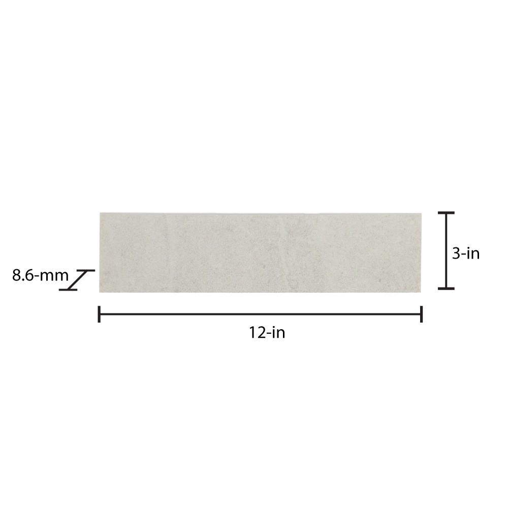 slide 3 of 5, GBI Tile & Stone Inc. Gallery Grey Gallery Grey 3-in x 12-in Glazed Porcelain Bullnose Tile, 1 ct