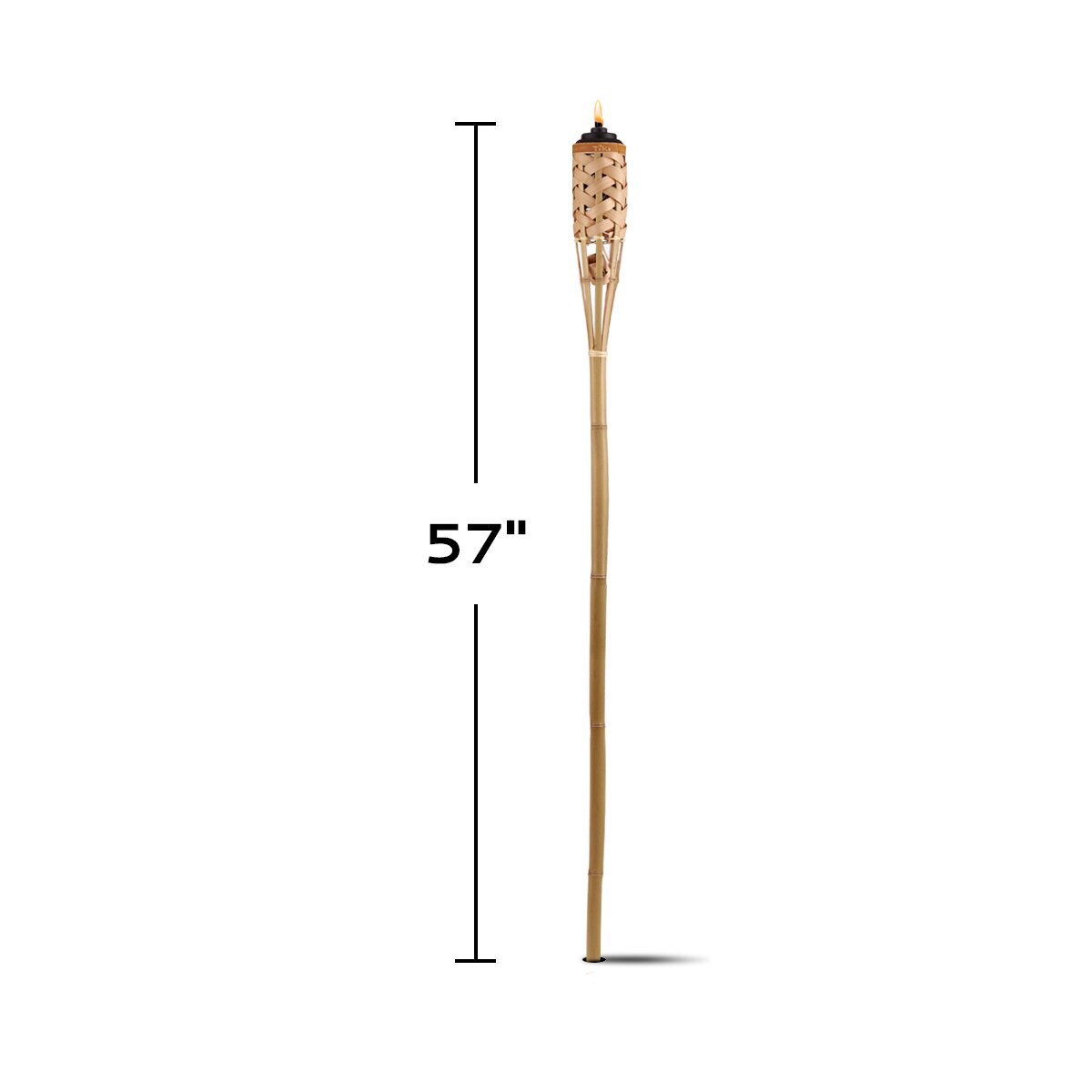 slide 5 of 5, TIKI 12 oz BiteFighter R2L Torch Fuel 57 Inches Tan Bamboo Garden torch, 1 ct