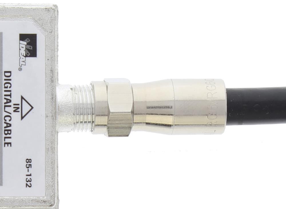 slide 5 of 6, IDEAL 25 -Pack Brass Compression F-connector, 1 ct