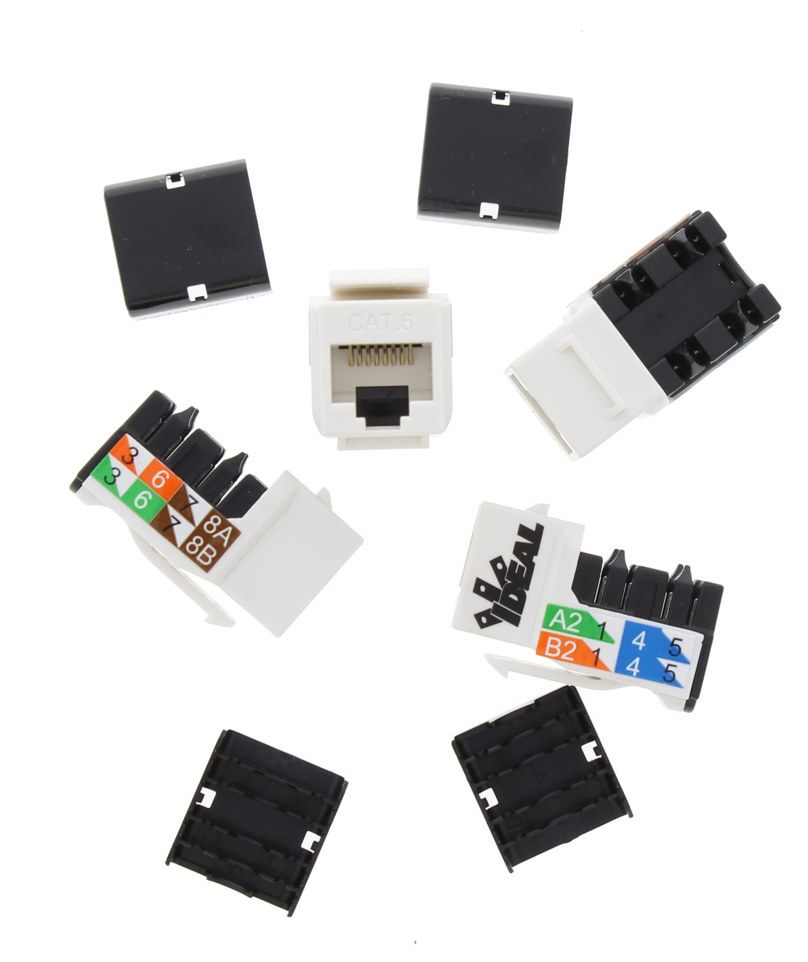 slide 2 of 6, IDEAL 10 -Pack Cat6 RJ45 IDC connector, 1 ct