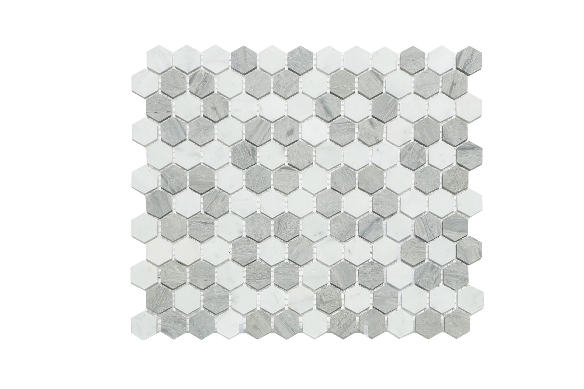 slide 3 of 6, GBI Tile & Stone Inc. Fiore Fiore Grey 10-in x 12-in Honed Natural Marble Round Mosaic Floor and Wall Tile ( 0.83-sq ft Piece ), 1 ct