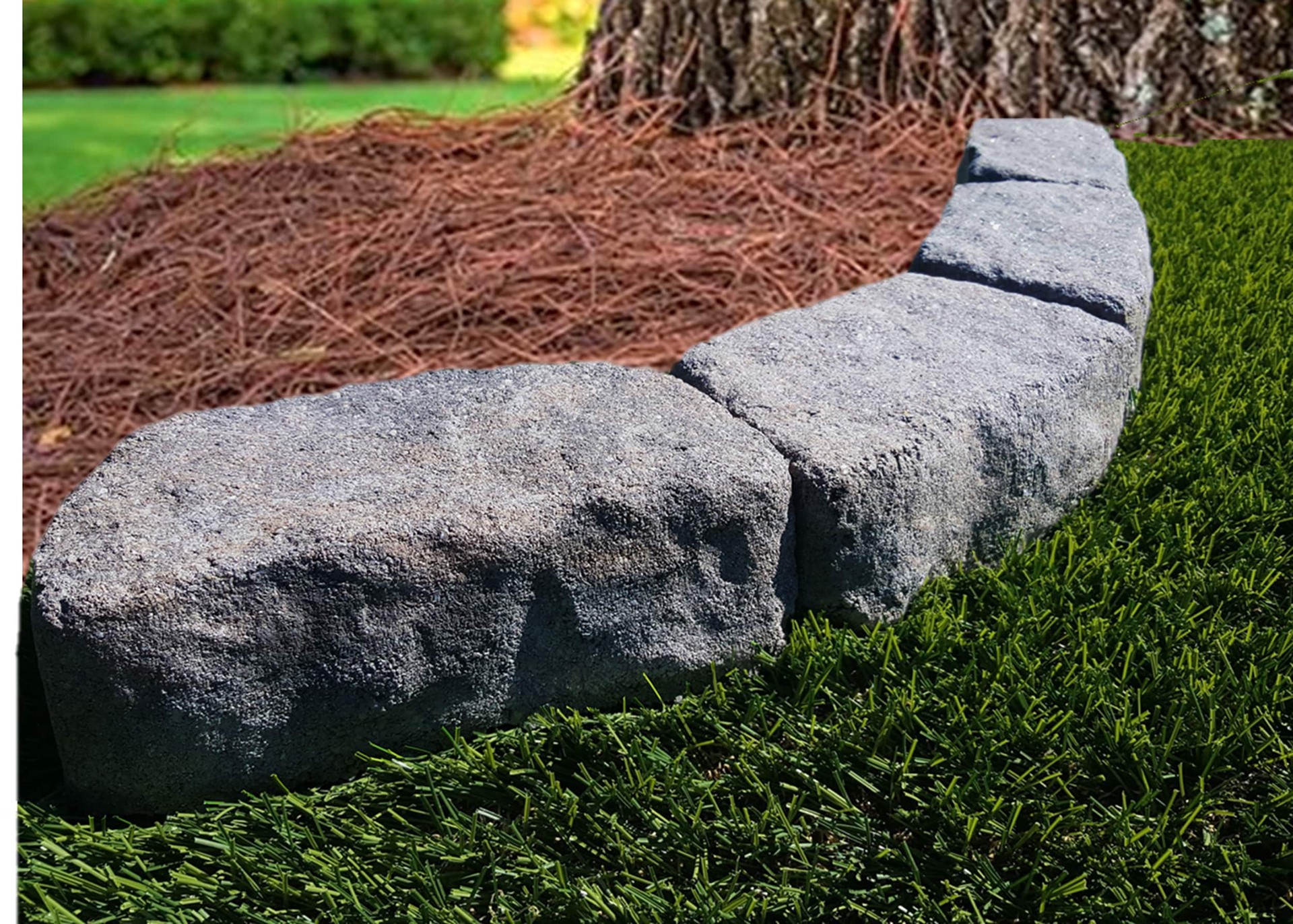 slide 3 of 3, 3-in H x 8.2-in L x 4-in D Allegheny Concrete Retaining wall block, 1 ct