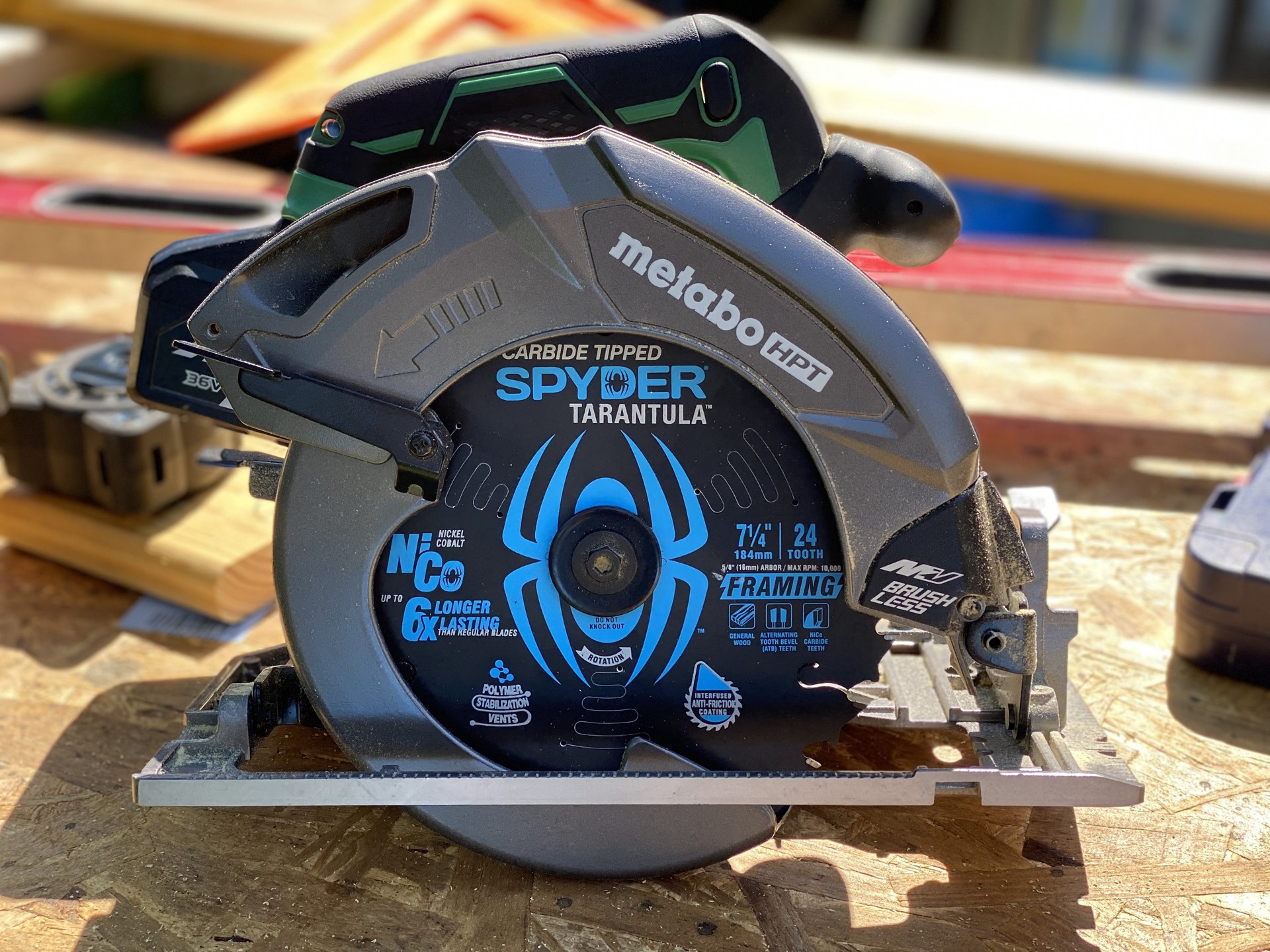 slide 6 of 6, Spyder Framing 6-1/2-in 24-Tooth Rough Finish Tungsten Carbide-tipped Steel Circular Saw Blade, 1 ct