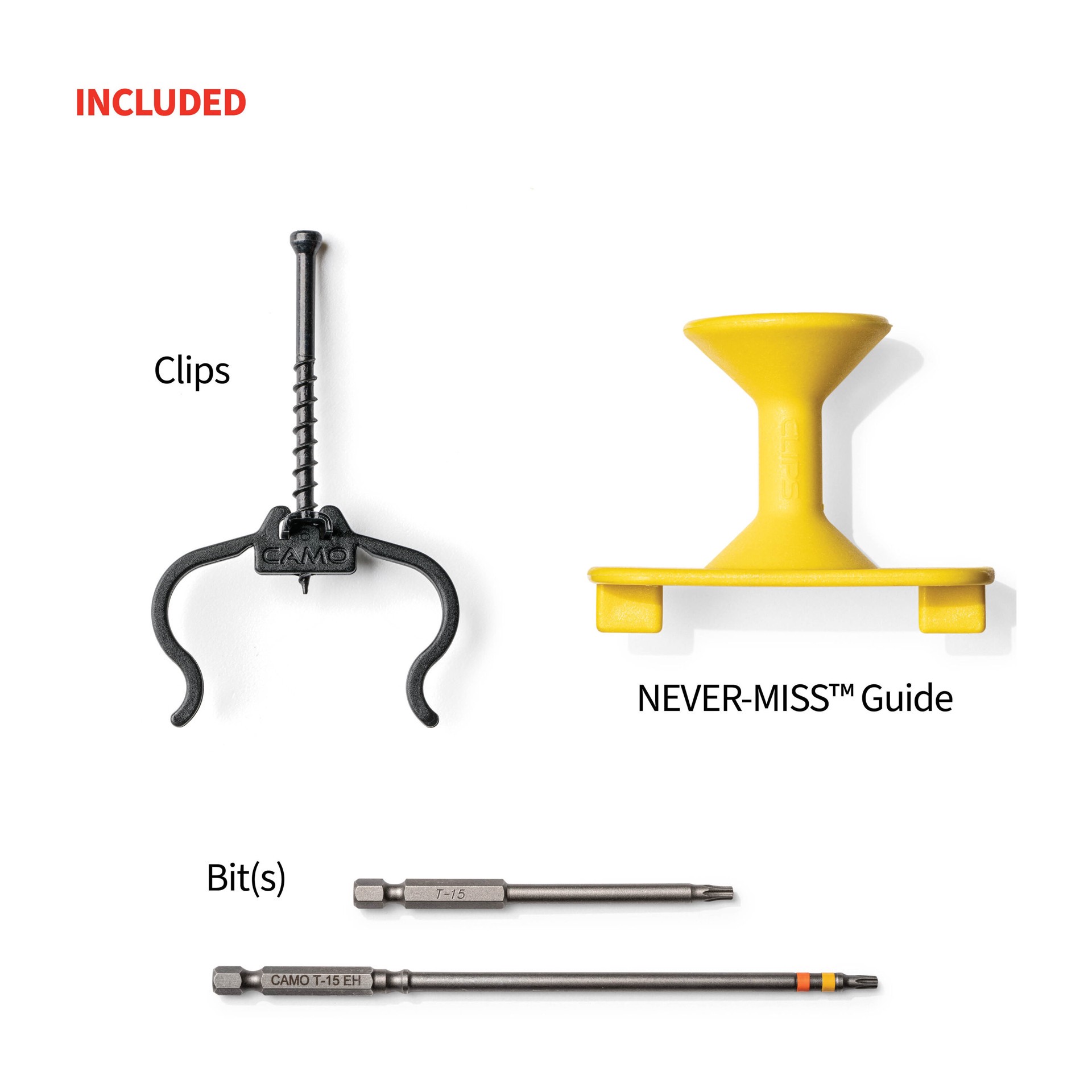 slide 5 of 6, CAMO Edge Clip Deck clips Black Hidden Deck Fastener 50 Square feet ( 90 -Pack ), 1 ct