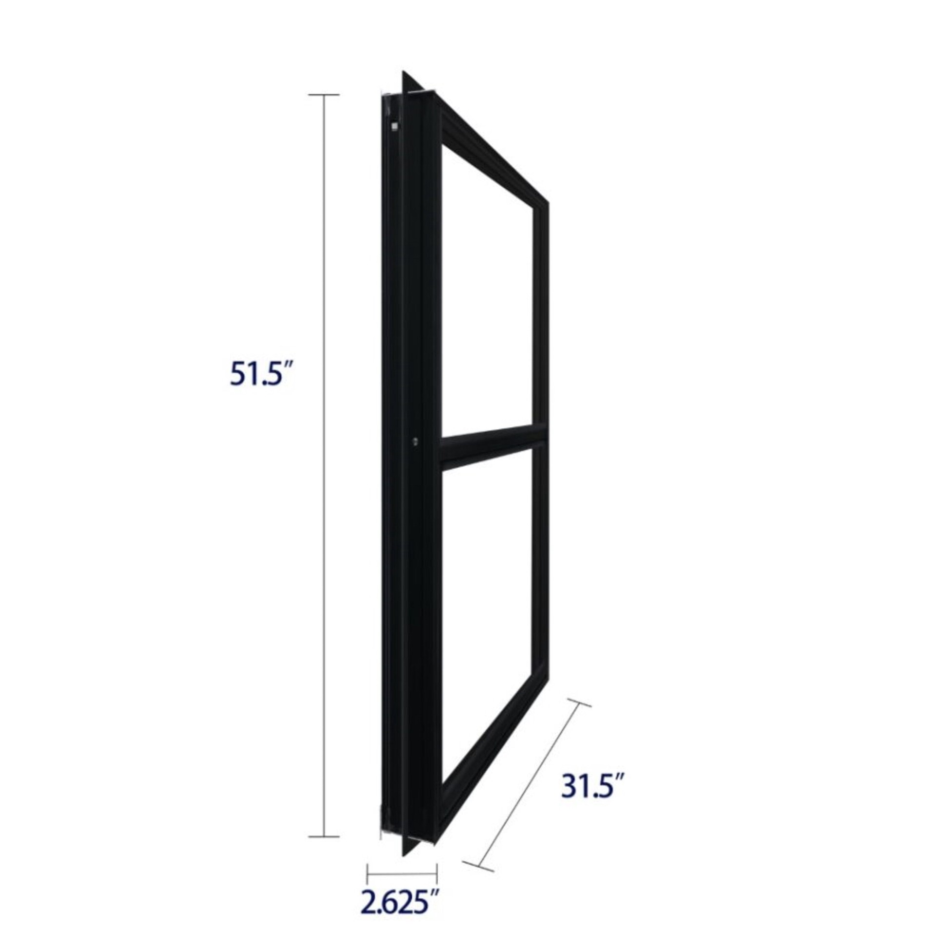 slide 6 of 6, RELIABILT 46000 Series 31-1/2-in x 51-1/2-in Black Exterior Aluminum New Construction Single Hung Window Low-E Double Pane Glass (Half Screen Included), 1 ct