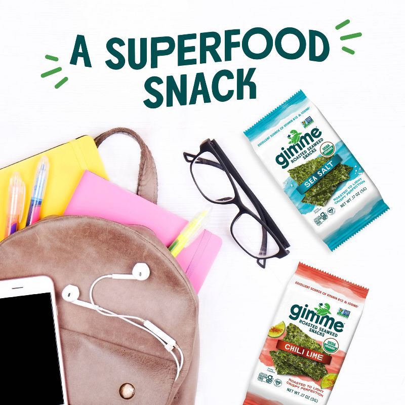 slide 4 of 5, Gimme Chili Lime Roasted Seaweed Snack - 0.7oz/4ct, 0.7 oz, 4 ct