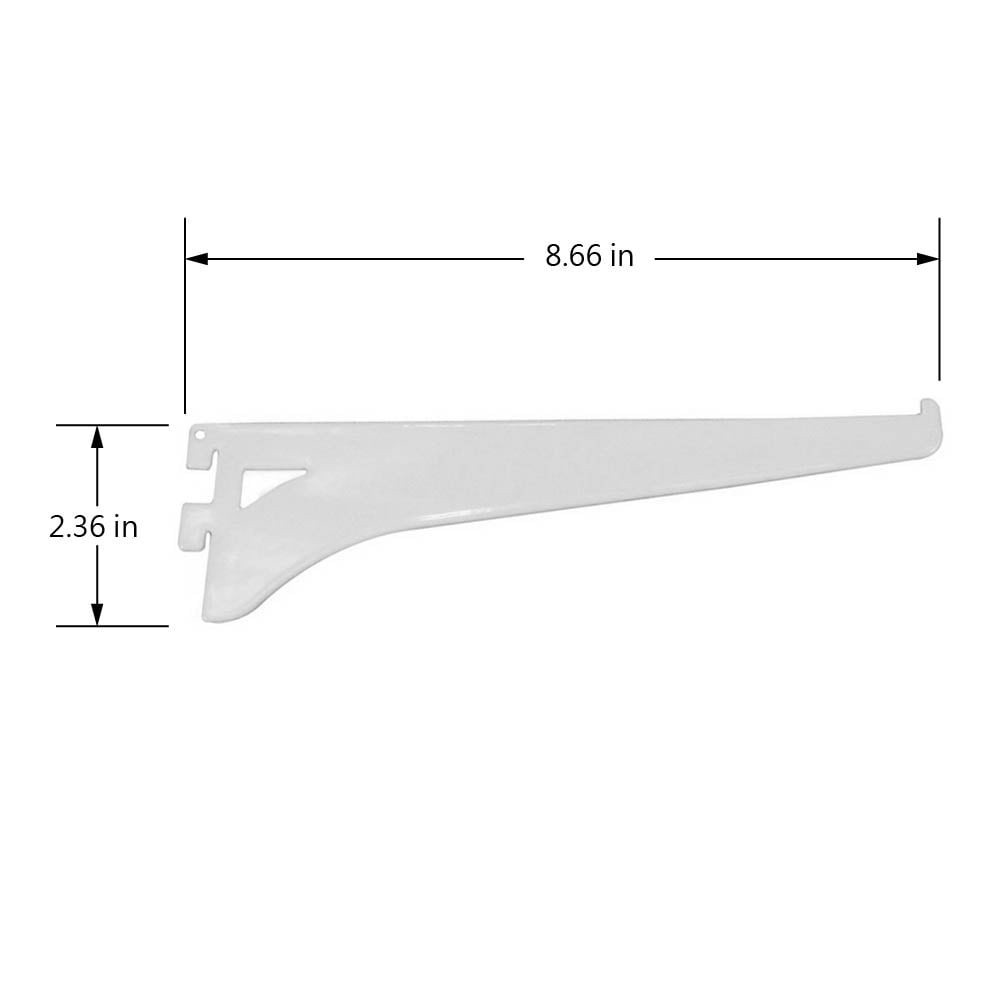 slide 4 of 6, Project Source 8.66-in L x 0.08-in W x 8.66-in D White Shelf bracket, 1 ct