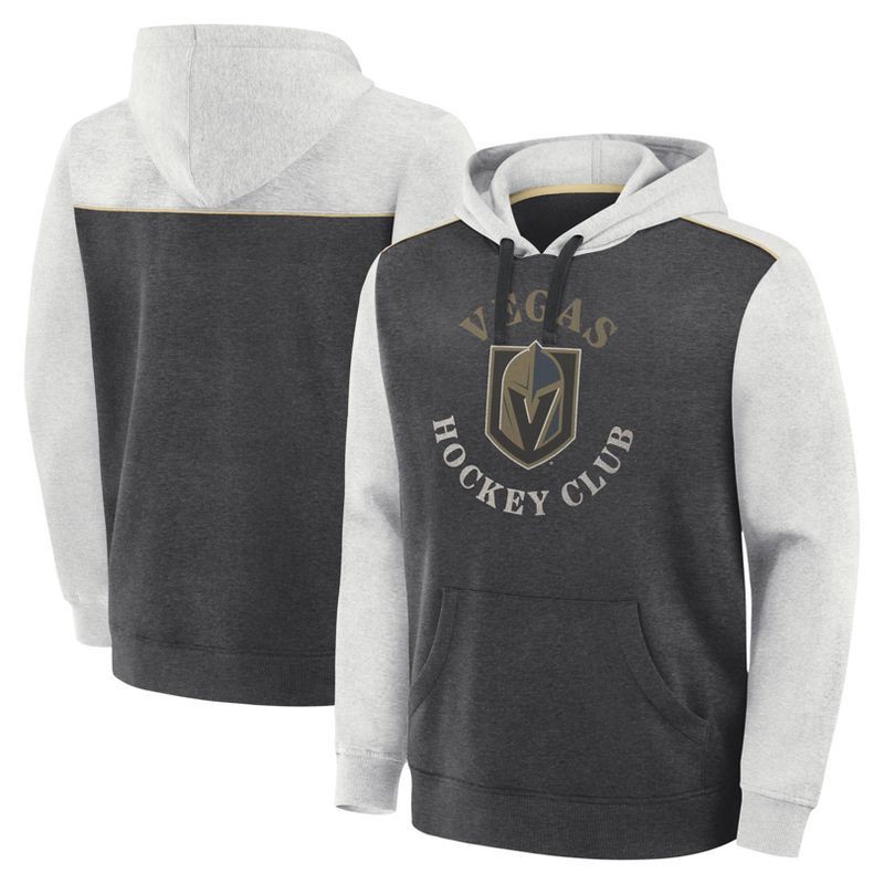 slide 3 of 3, NHL Vegas Golden Knights Men's Oatmeal Hooded Sweatshirt - L, 1 ct