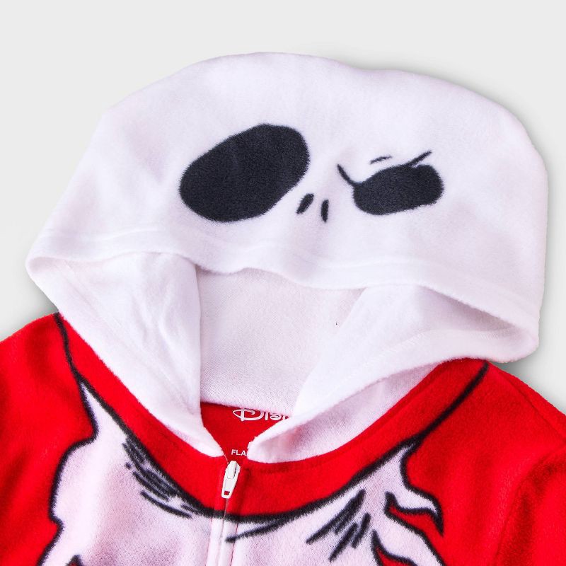 slide 3 of 4, NBC Boys' The Nightmare Before Christmas Jack Skellington Long Sleeve Union Suit - Red L, 1 ct