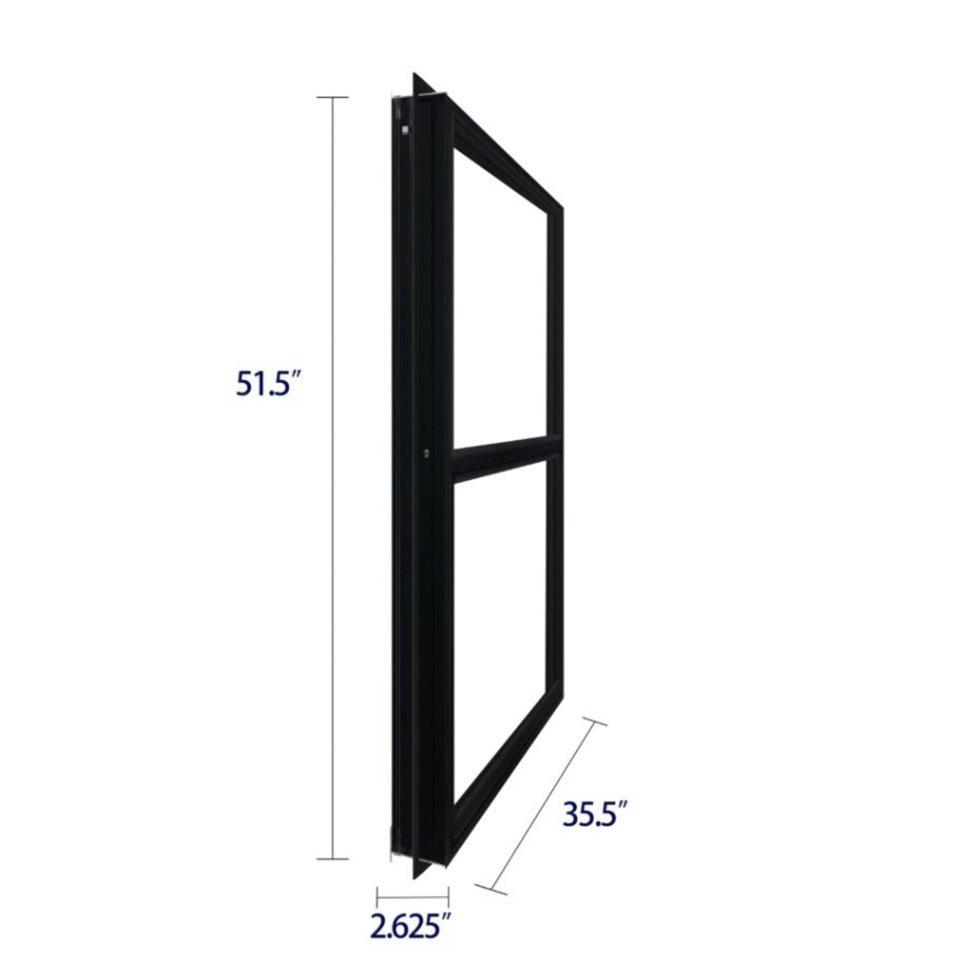 slide 5 of 6, RELIABILT 46000 Series 35-1/2-in x 51-1/2-in Black Exterior Aluminum New Construction Single Hung Window Low-E Double Pane Glass (Half Screen Included), 1 ct