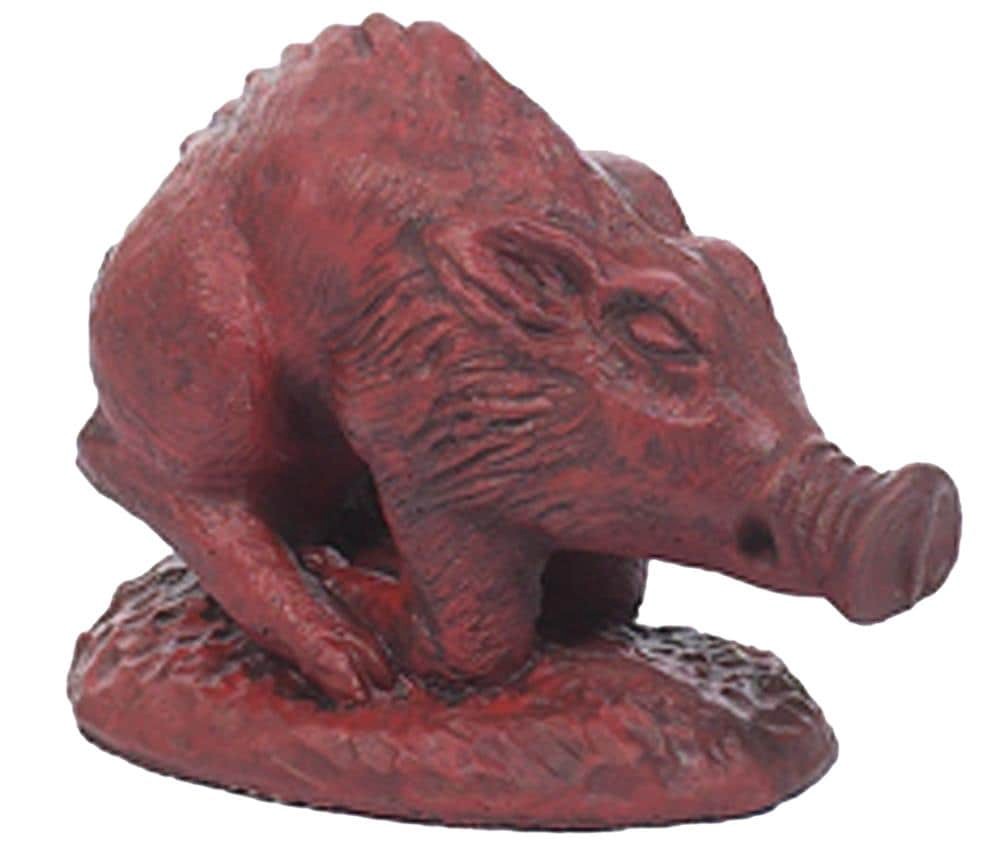 slide 1 of 1, 10-in H x 7-in W Red Razorback Garden Statue, 1 ct