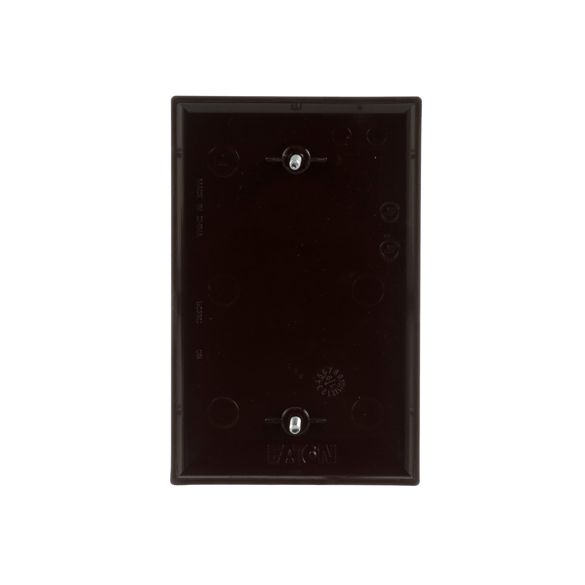 slide 4 of 6, Eaton 1 -Gang Midsize Size Brown Polycarbonate Indoor Blank Wall Plate, 1 ct