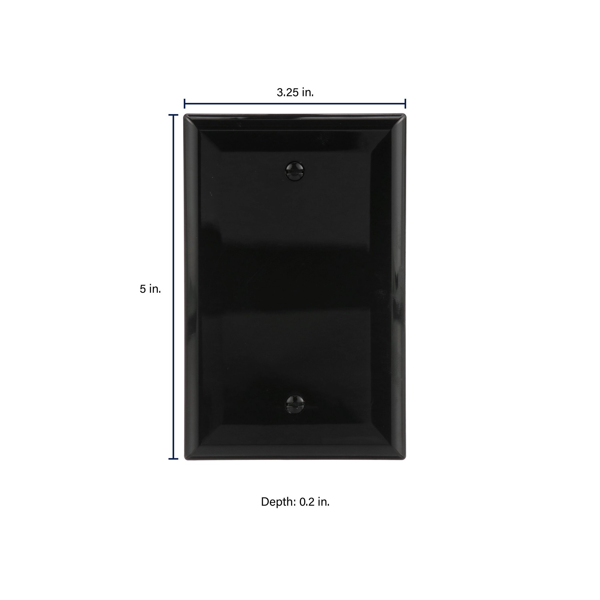slide 2 of 6, Eaton 1 -Gang Midsize Size Black Polycarbonate Indoor Blank Wall Plate, 1 ct