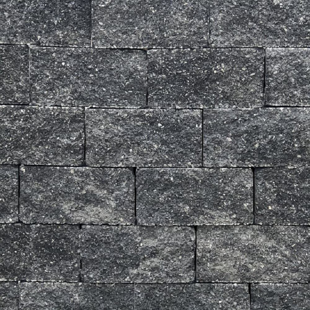 slide 4 of 5, 4-in H x 8-in L x 5.5-in D Gray/Charcoal Concrete Retaining wall block, 1 ct