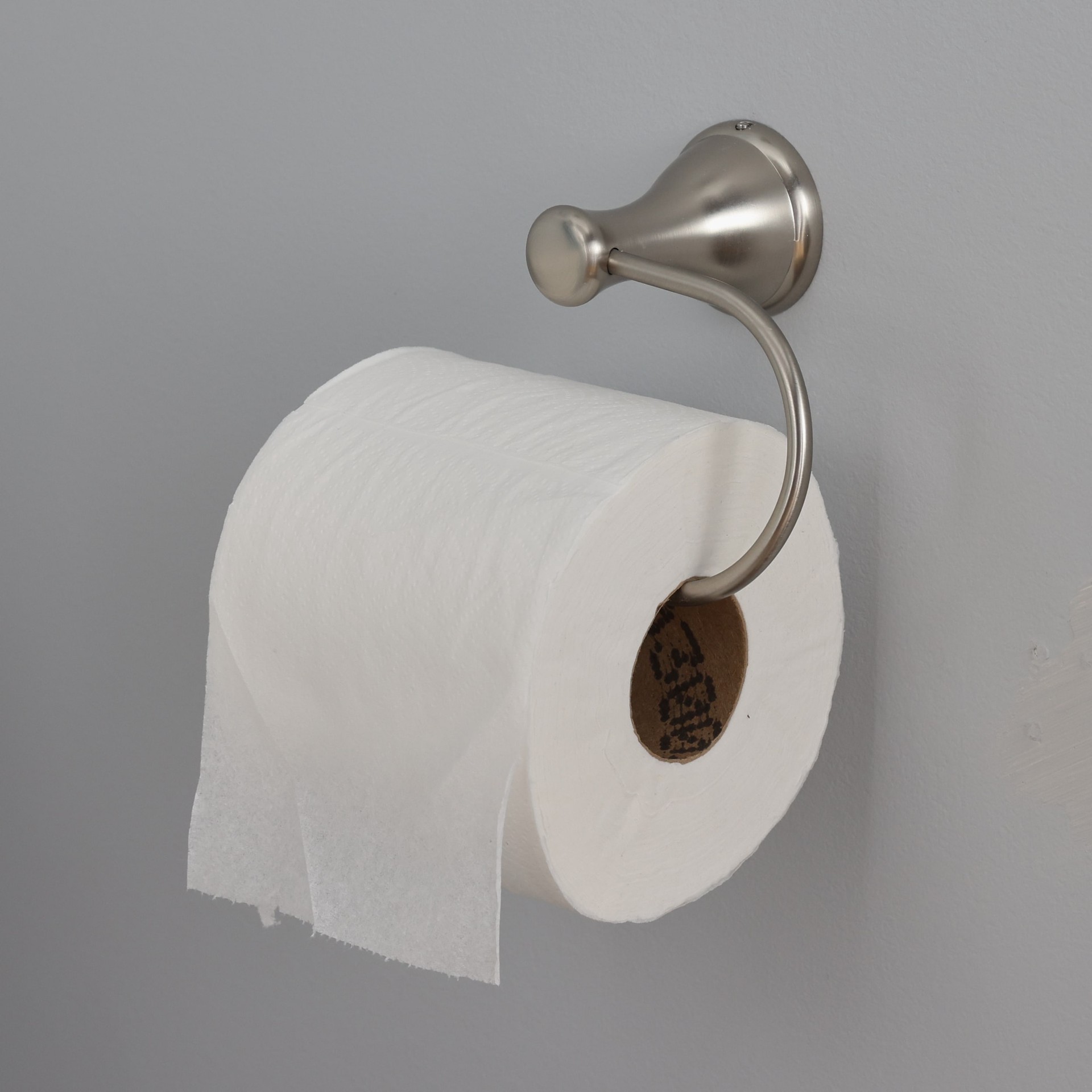 slide 3 of 6, Style Selections 3 -Piece Bailey Brushed Nickel Decorative Bathroom Hardware Set Towel Bar, Toilet Paper Holder, Towel Ring Included, 1 ct