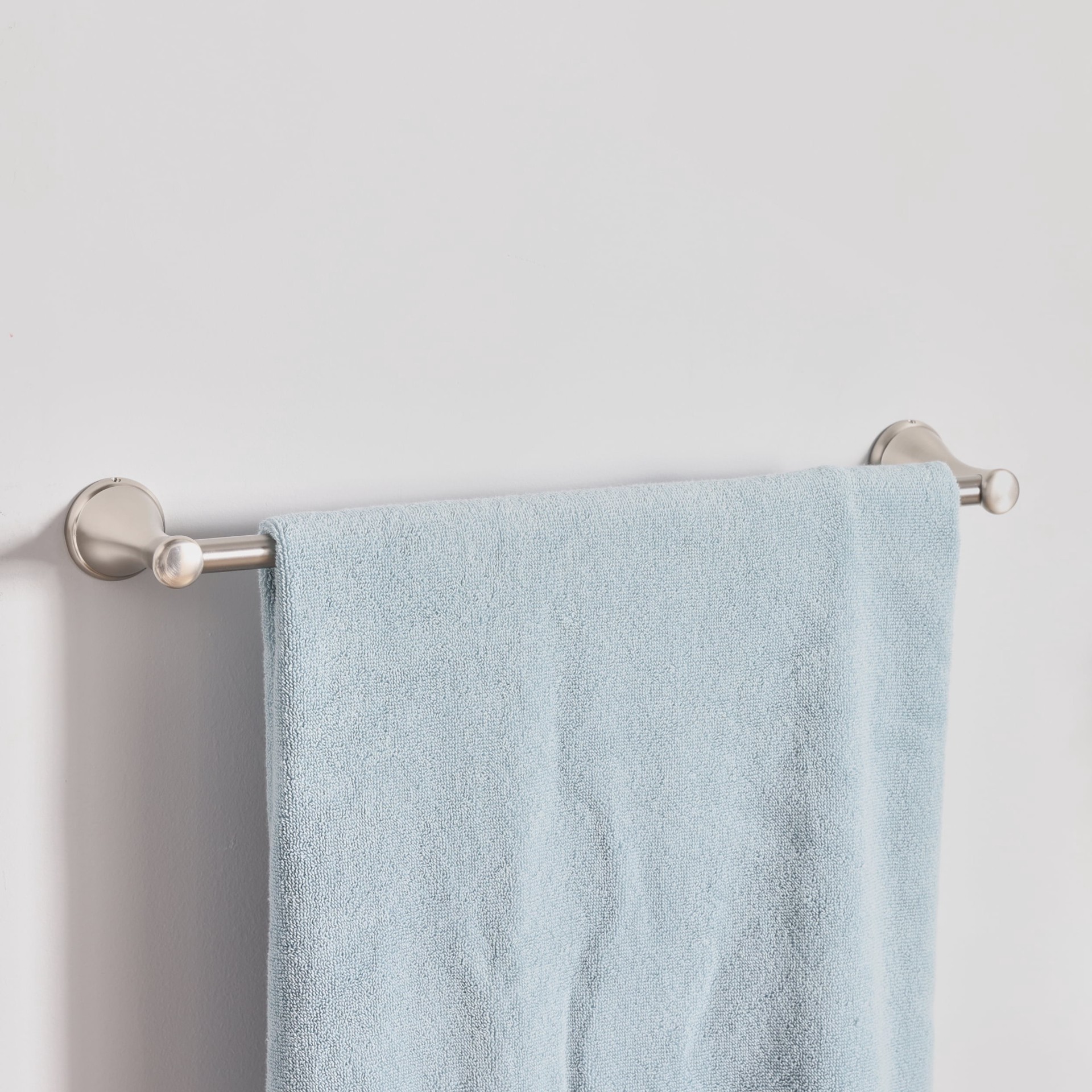 slide 5 of 6, Style Selections 3 -Piece Bailey Brushed Nickel Decorative Bathroom Hardware Set Towel Bar, Toilet Paper Holder, Towel Ring Included, 1 ct