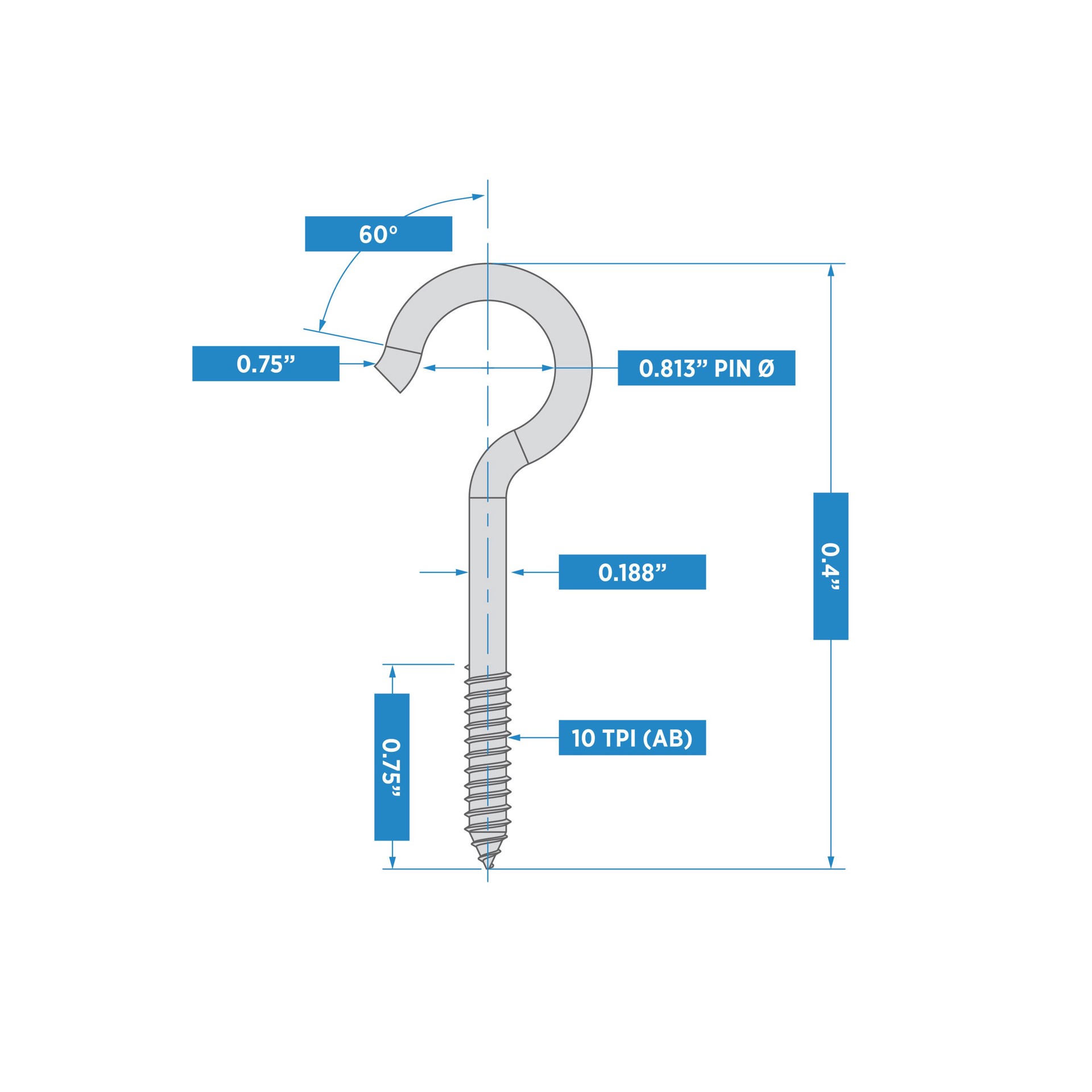 slide 4 of 5, National Hardware Zinc plated Screw Ceiling hook ( 35-lb Capacity), 1 ct