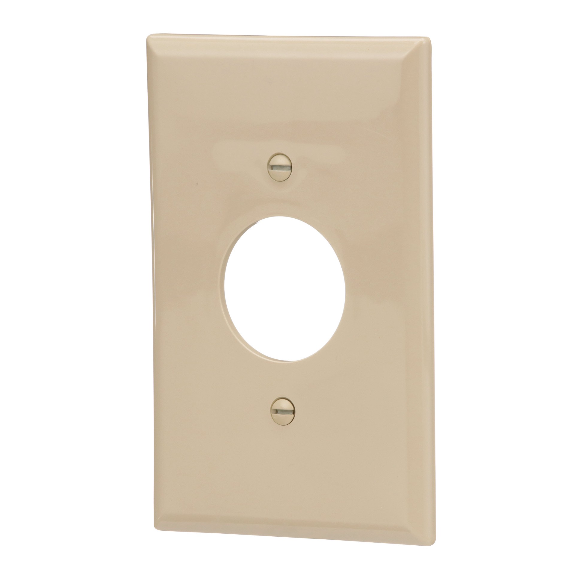 slide 2 of 6, Eaton 1 -Gang Midsize Size Ivory Polycarbonate Indoor Round Wall Plate, 1 ct