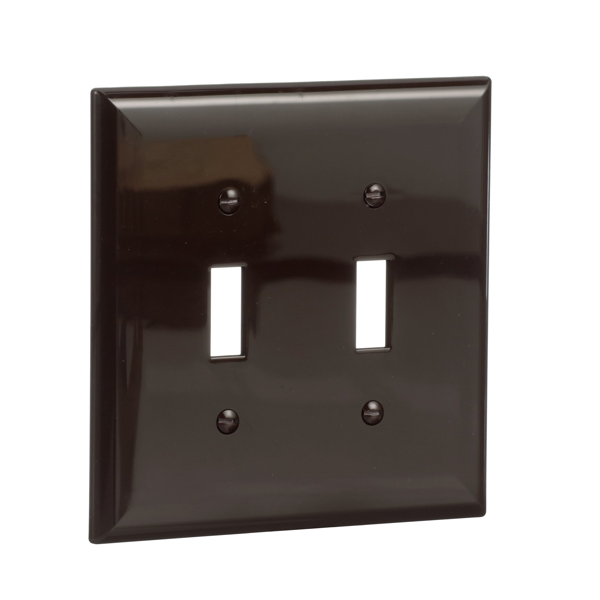 slide 6 of 6, Eaton 2 -Gang Midsize Size Brown Polycarbonate Indoor Toggle Wall Plate, 1 ct