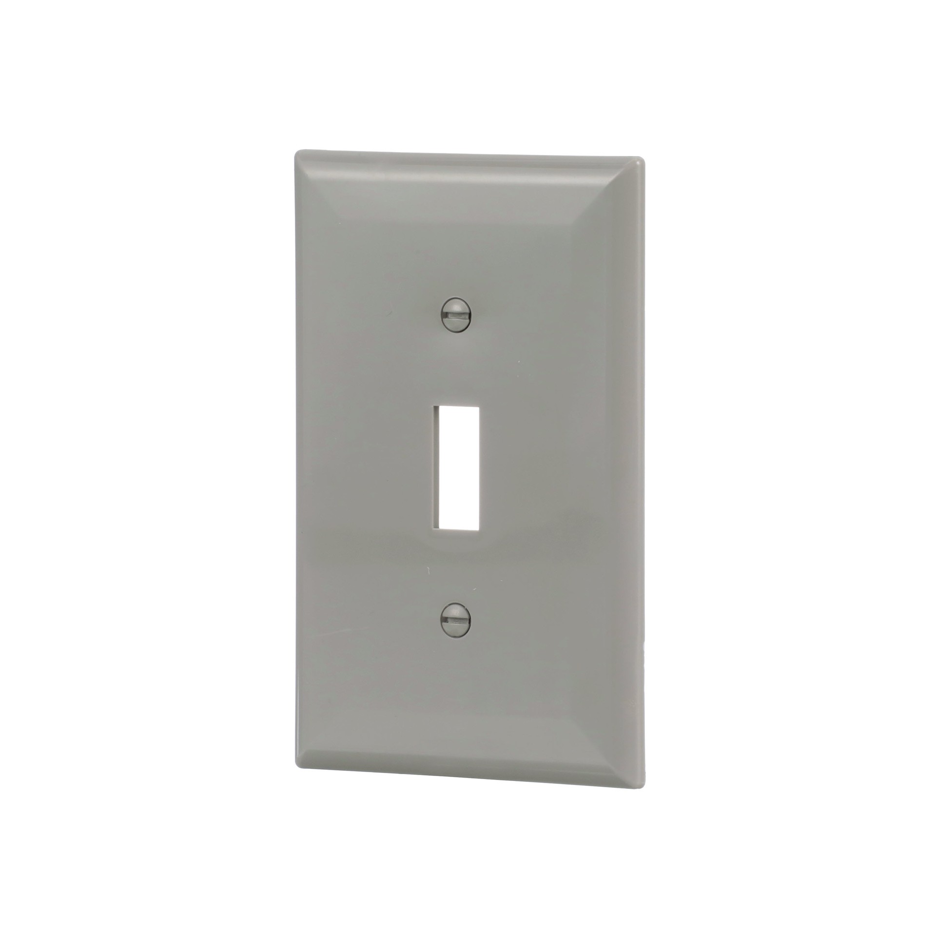 slide 2 of 6, 1 -Gang Midsize Size Gray Polycarbonate Indoor Toggle Wall Plate, 1 ct