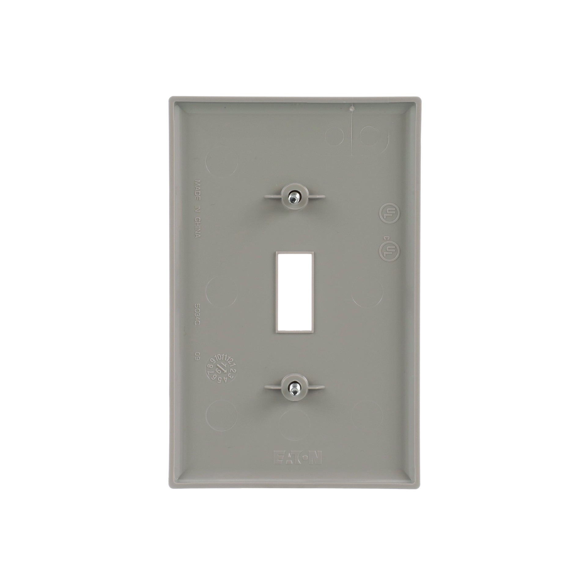 slide 4 of 6, 1 -Gang Midsize Size Gray Polycarbonate Indoor Toggle Wall Plate, 1 ct