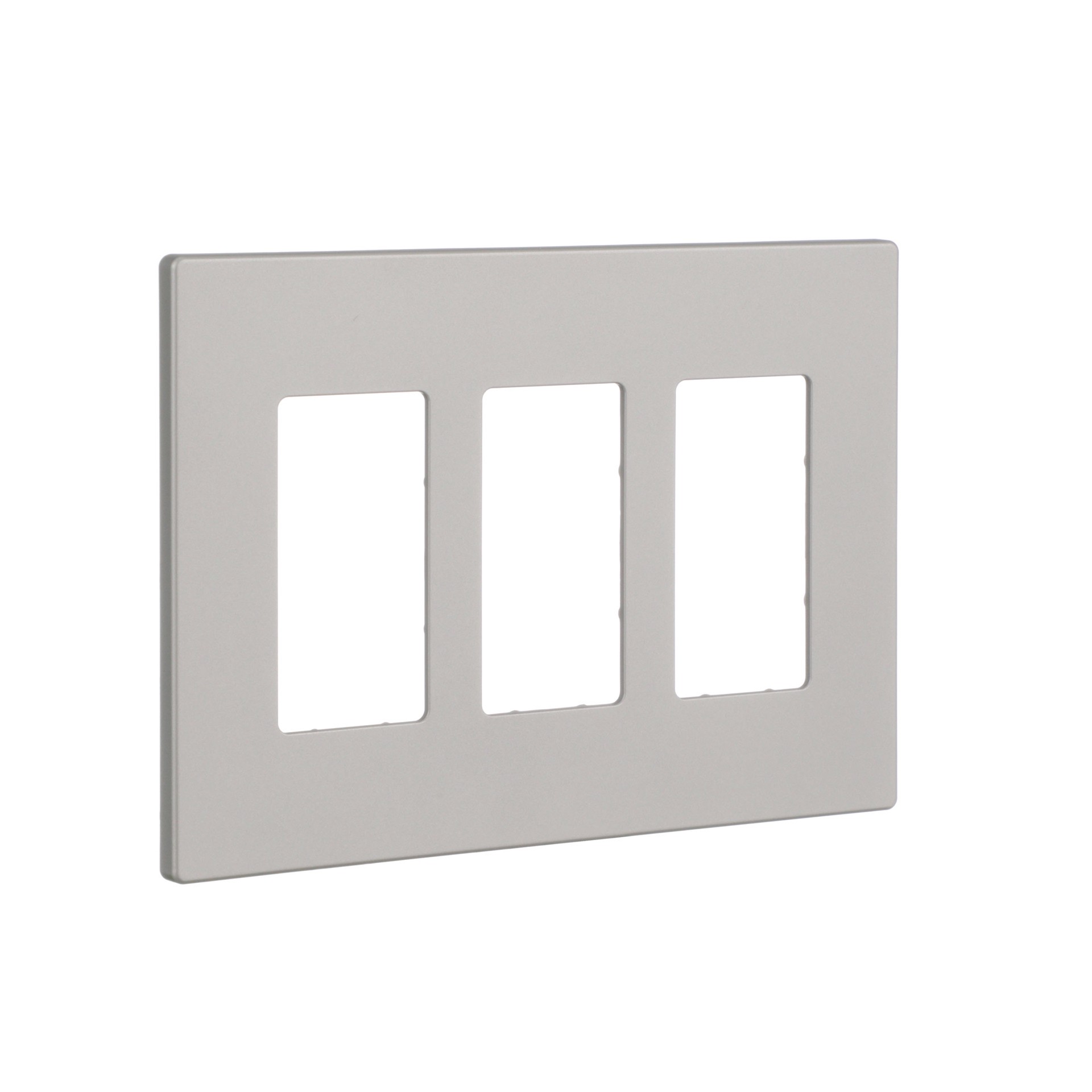 slide 6 of 6, Eaton 3 -Gang Midsize Size Silver Granite Polycarbonate Indoor Screwless Decorator Wall Plate, 1 ct