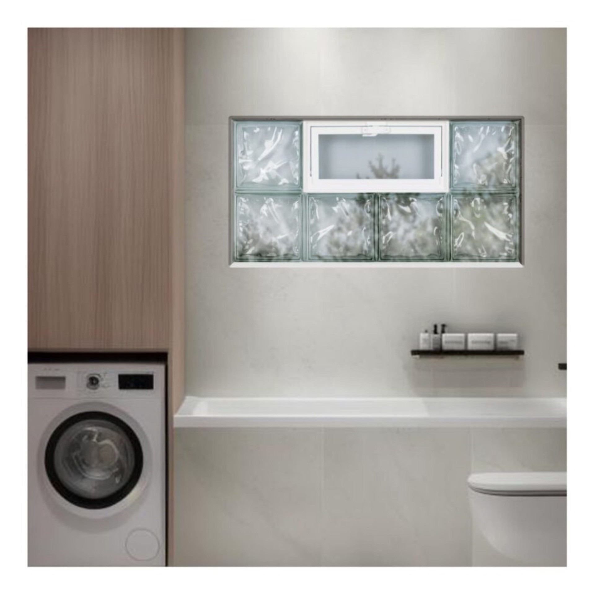 slide 2 of 6, RELIABILT Frameless Replacement Vented Glass Block Window, 1 ct