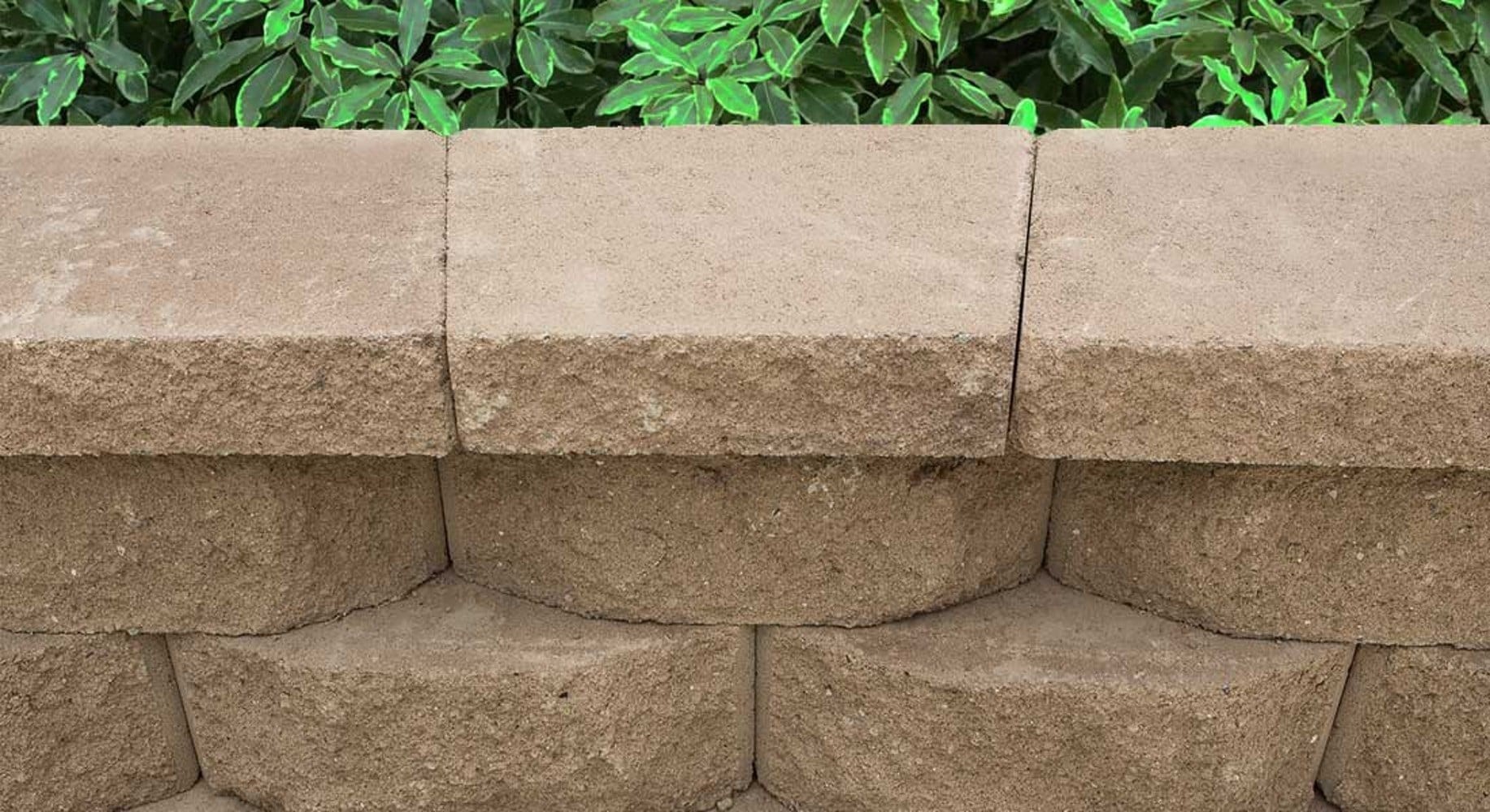 slide 5 of 6, 2.3-in H x 12-in L x 9-in D Tan/Charcoal Concrete Retaining wall cap, 1 ct