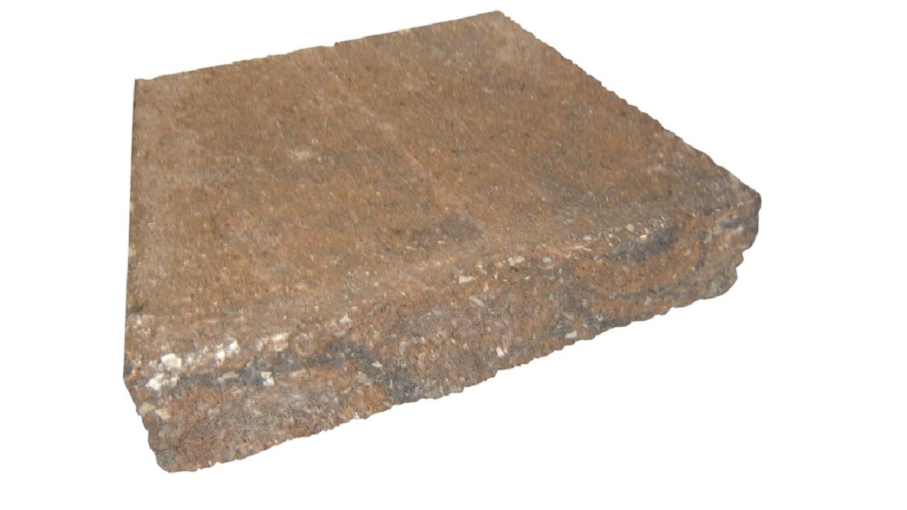 slide 1 of 6, 2.3-in H x 12-in L x 9-in D Tan/Charcoal Concrete Retaining wall cap, 1 ct
