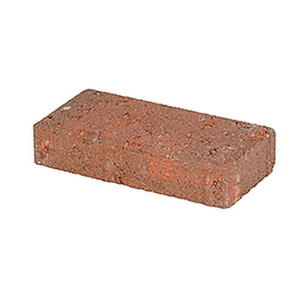 slide 1 of 6, Midwest Products Group 8-in L x 4-in W x 2-in H Rectangle Red-Charcoal Blend/Smooth texture Concrete Patio stone, 1 ct