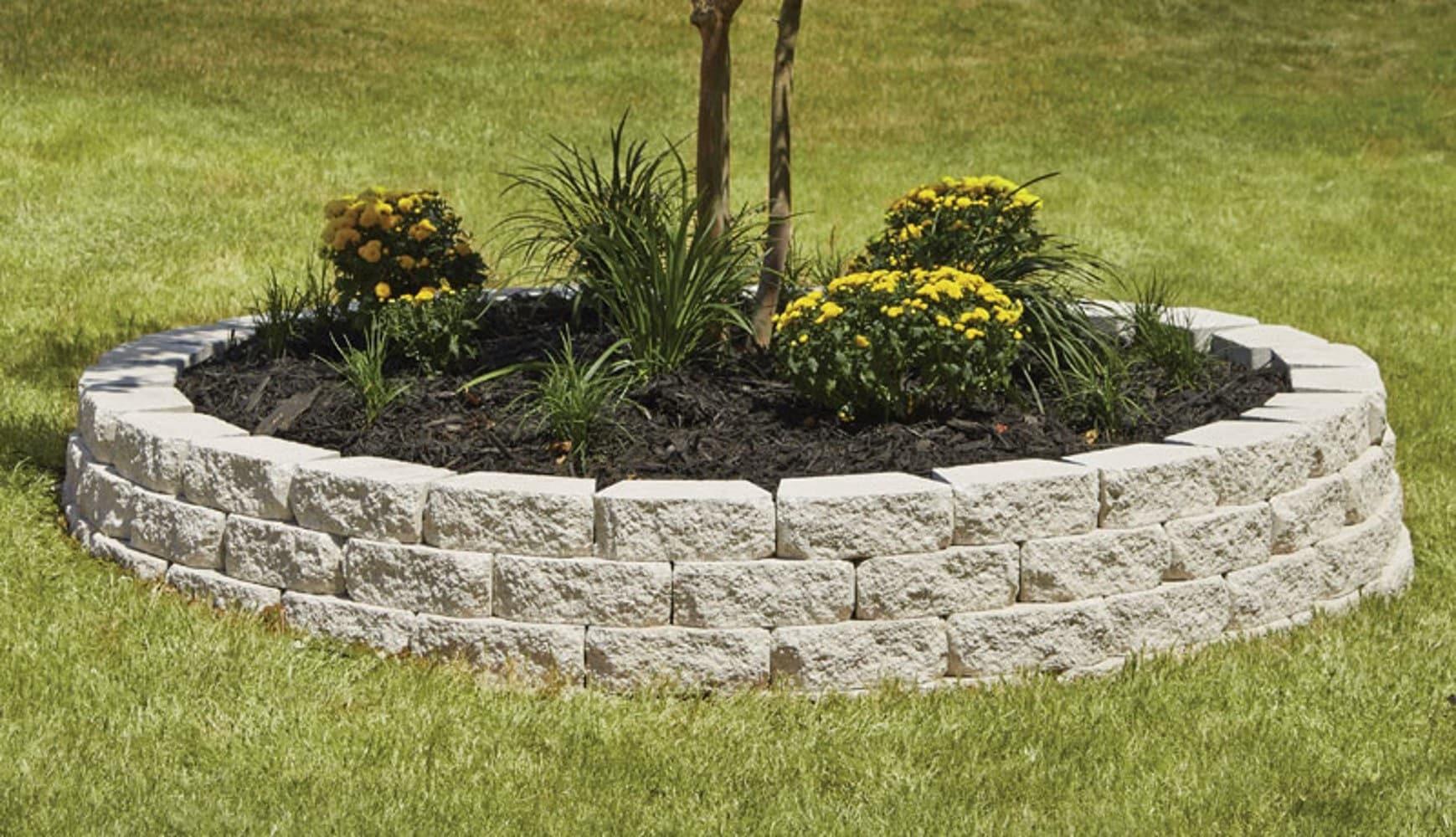 slide 5 of 6, 4-in H x 12-in L x 7-in D Gray Splitface Concrete Retaining wall block, 1 ct