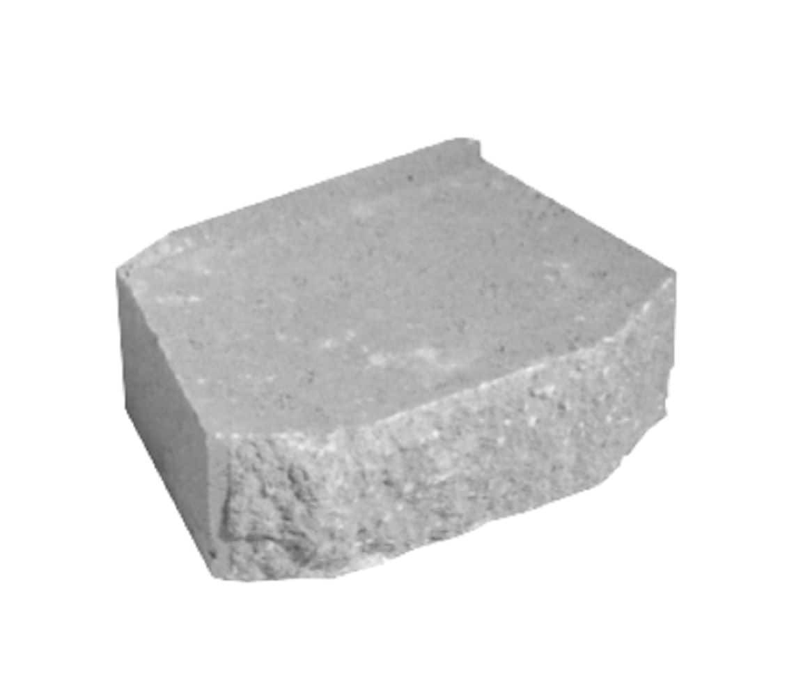 slide 1 of 6, 4-in H x 12-in L x 7-in D Gray Splitface Concrete Retaining wall block, 1 ct