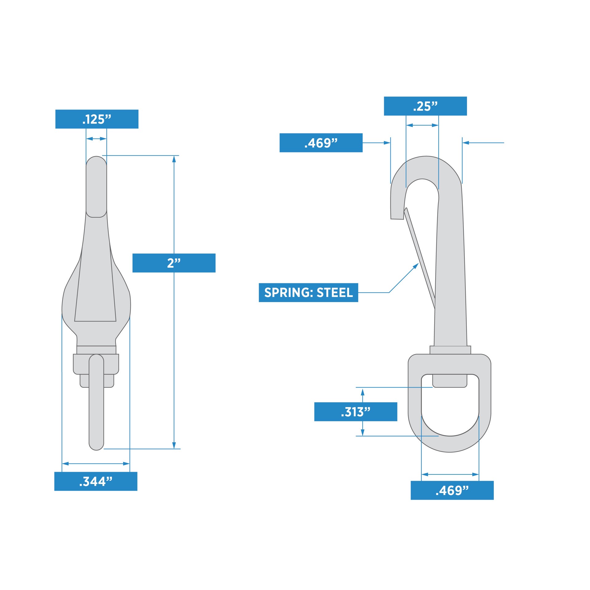 slide 4 of 5, National Hardware N100-275- 7/16-in x 2-in Spring Snap in Zinc Plated, 1 ct
