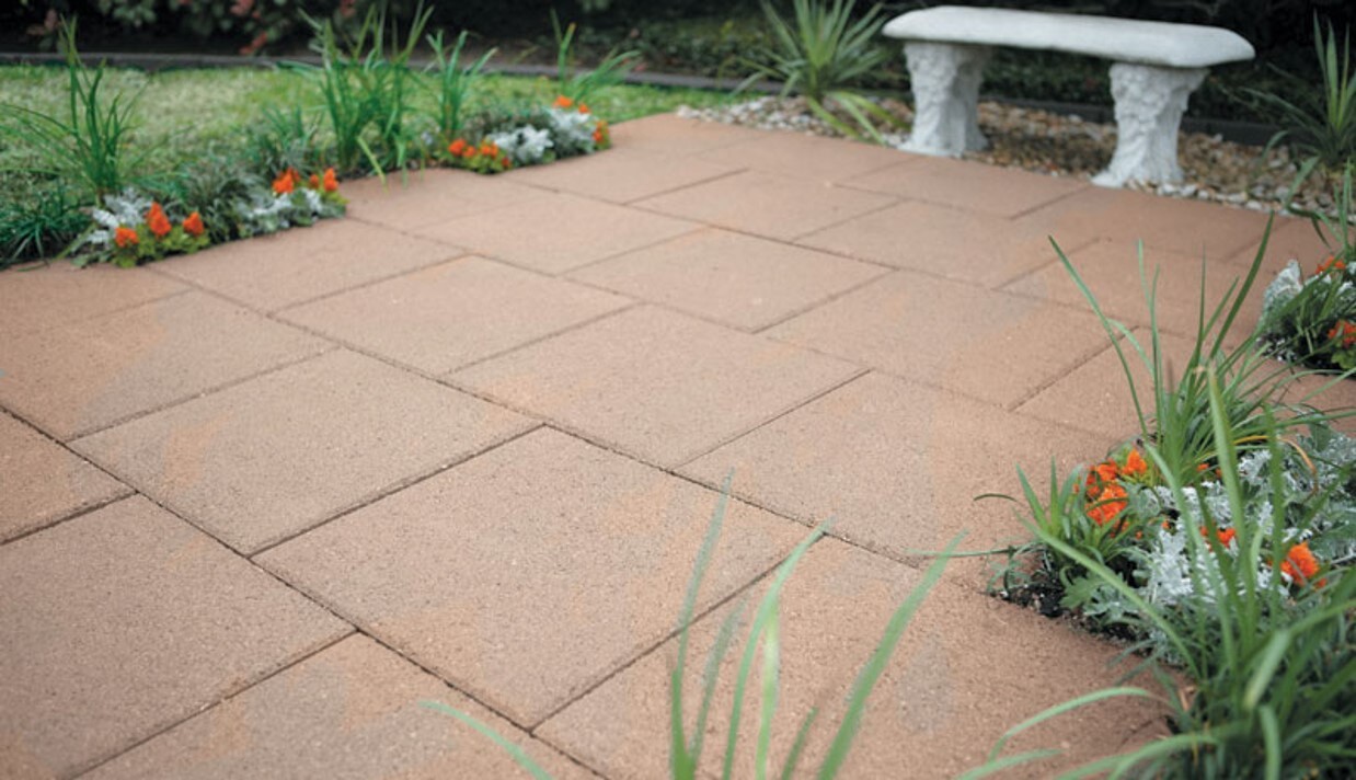 slide 6 of 6, Pavestone 12-in L x 12-in W x 2-in H Square Antique Terra Cotta/Smooth Concrete Patio stone, 1 ct