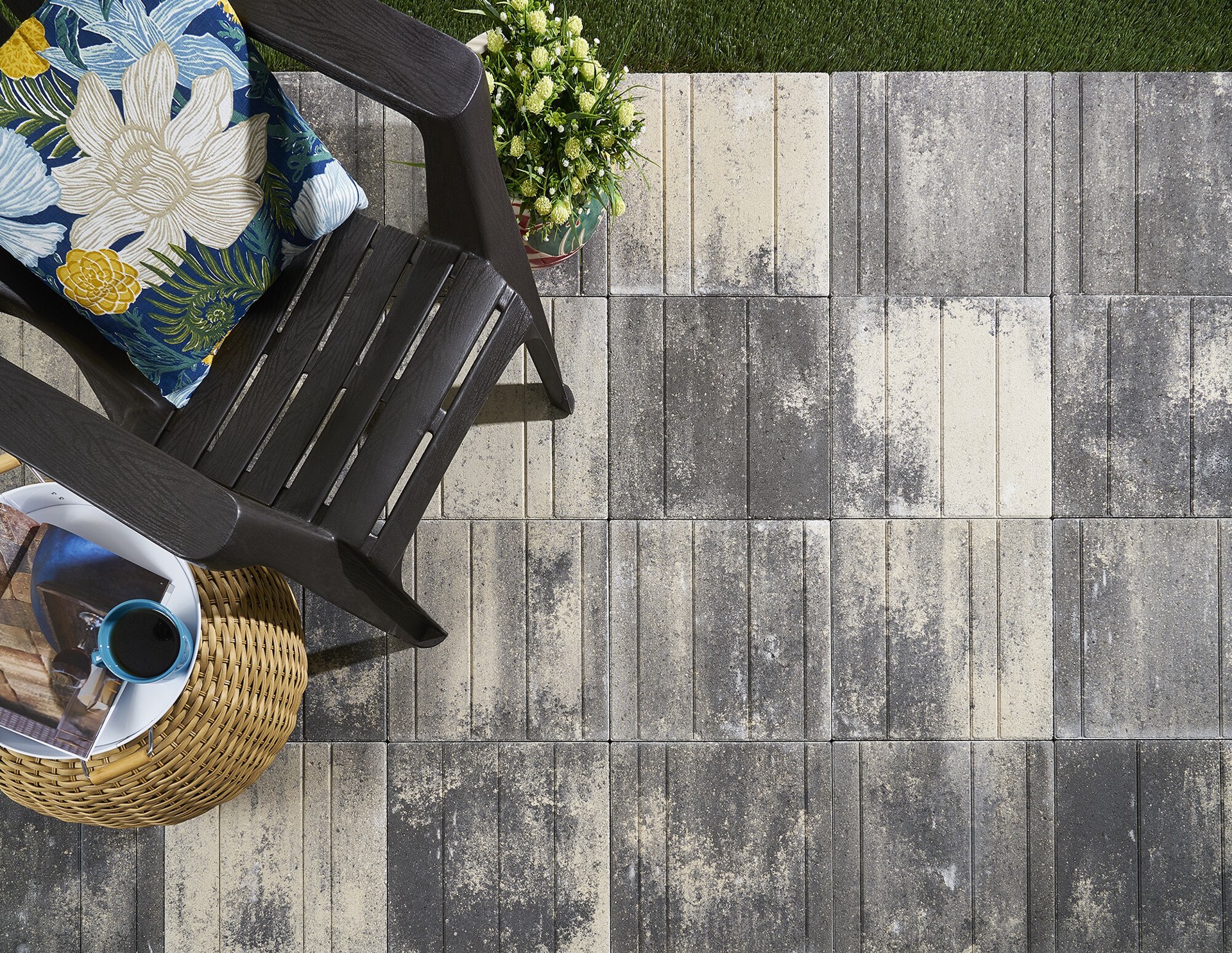 slide 6 of 6, Pavestone 16-in L x 16-in W x 2-in H Square Glacier/Embossed Concrete Patio stone, 1 ct