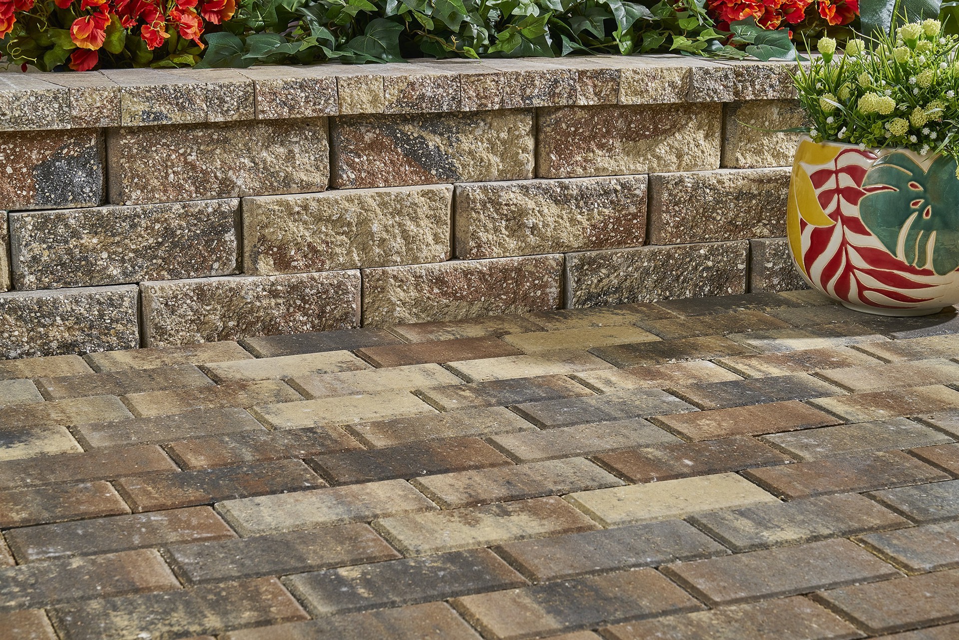 slide 3 of 5, Pavestone 4-in H x 11.63-in L x 7-in D Sierra/Hard Split Face Concrete Retaining wall block, 1 ct