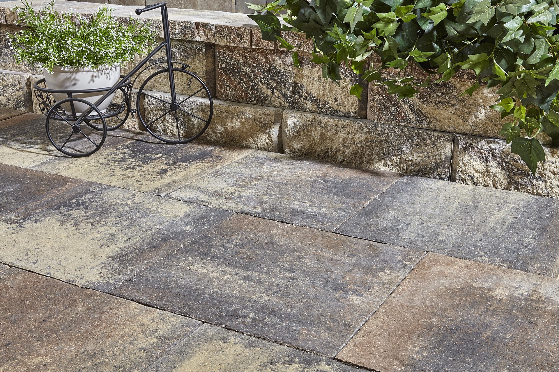 slide 3 of 6, Pavestone 2-in H x 4.29-in L x 9-in D Sierra/Hard Split Face Concrete Retaining wall cap, 1 ct