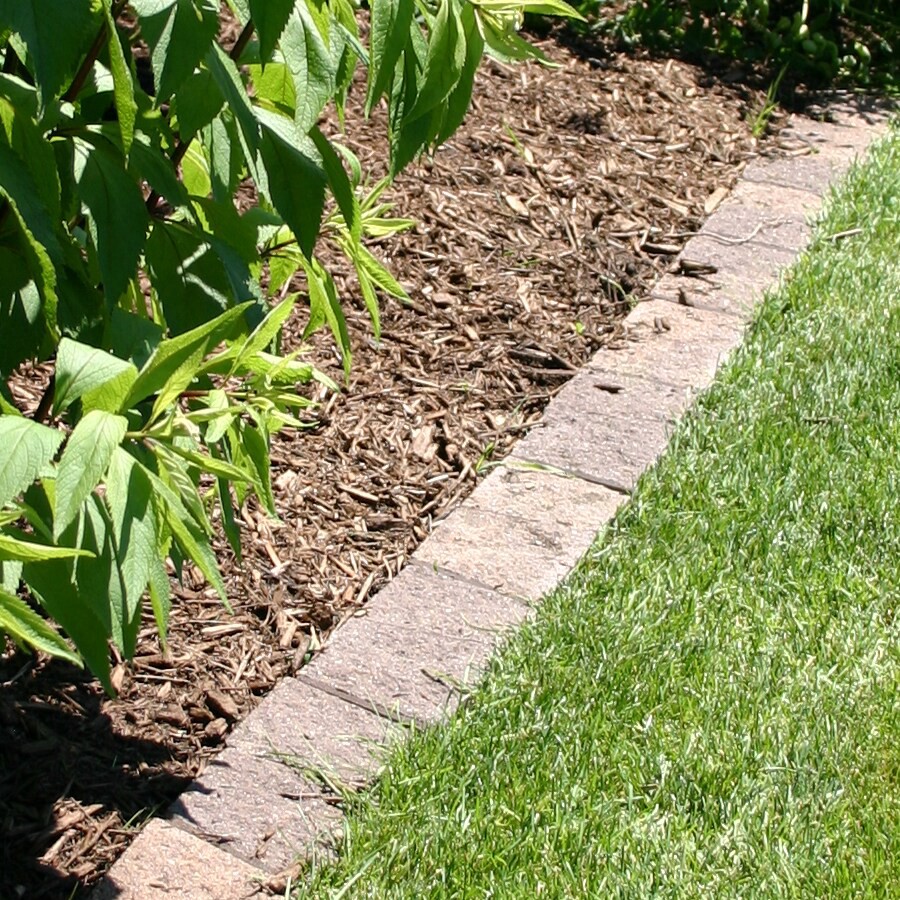 slide 3 of 6, Midwest Products Group Insignia 8-in L x 5-in W x 3-in H Tan-Gray-Charcoal/Hard split texture Concrete Curved edging stone, 1 ct