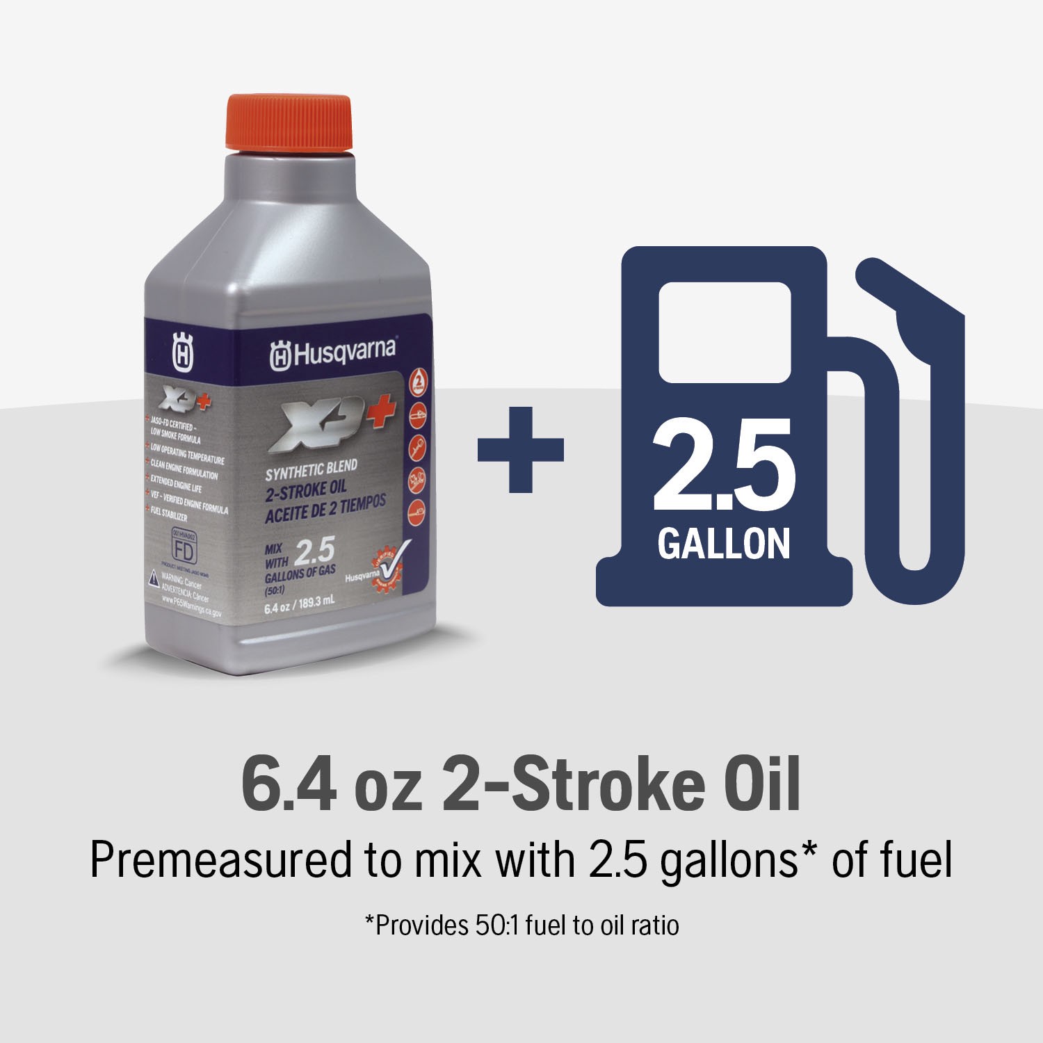 slide 2 of 5, Husqvarna 6.4-oz 2-cycle engines Synthetic blend Engine Oil, 1 ct