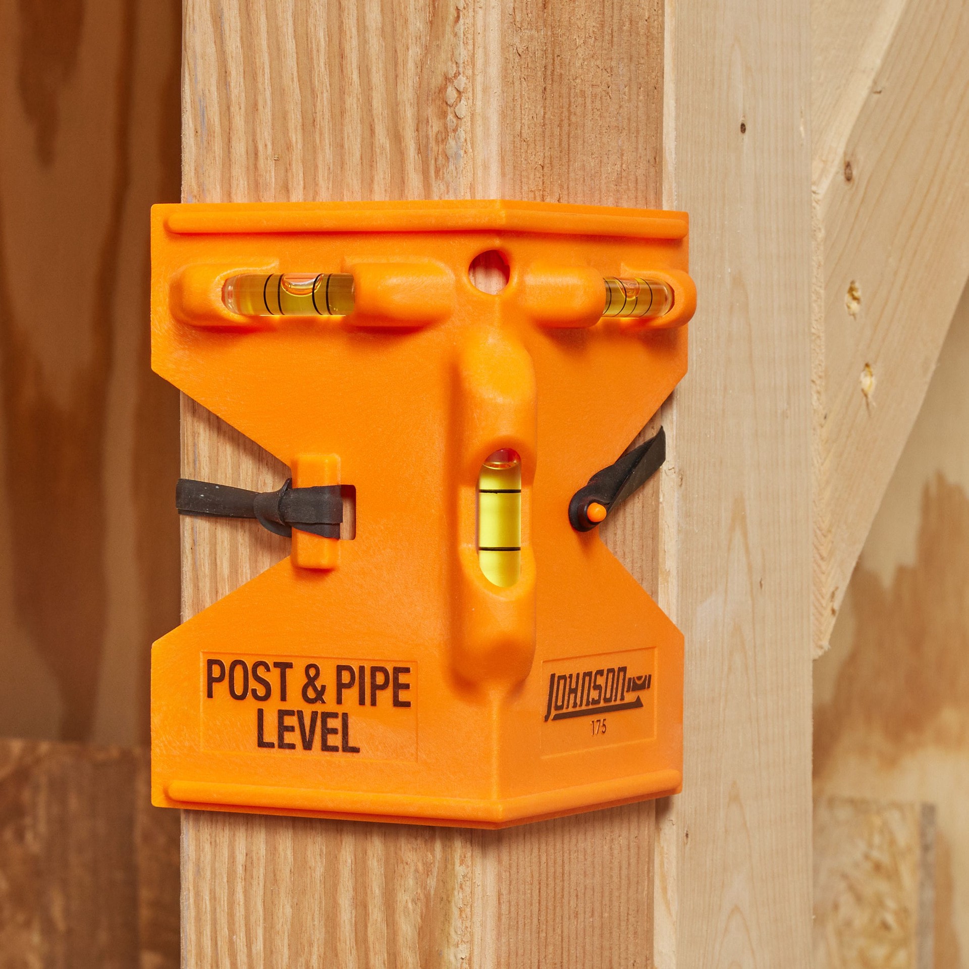 slide 5 of 6, Johnson Post Level Plastic 5.5-in 3 Vial Cross check level, 1 ct