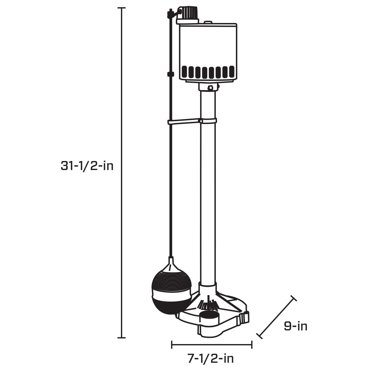 slide 6 of 6, Utilitech 1/3-HP 58-Gallon Thermoplastic Pedestal sump pump, 1 ct