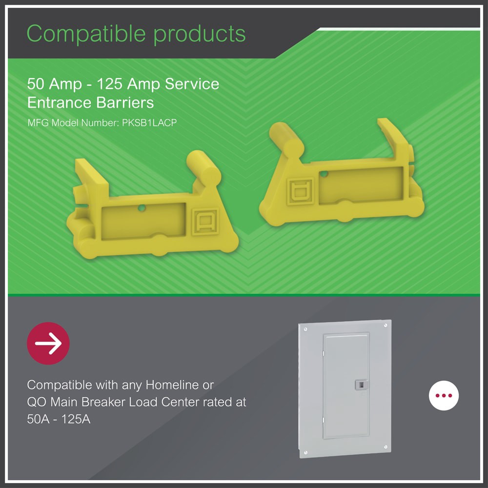 slide 2 of 4, Square D 4.5-in Entrance barrier, 1 ct