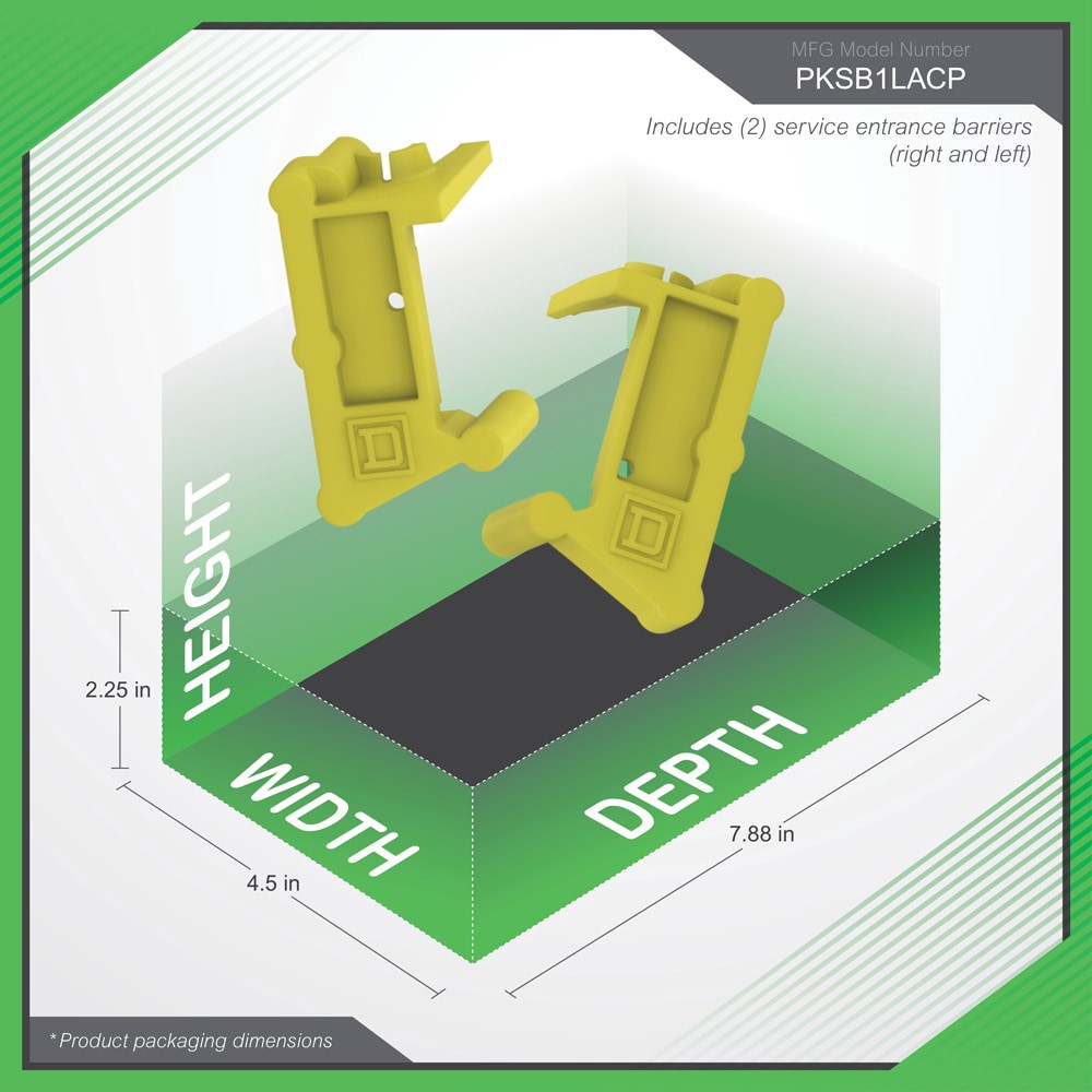 slide 4 of 4, Square D 4.5-in Entrance barrier, 1 ct
