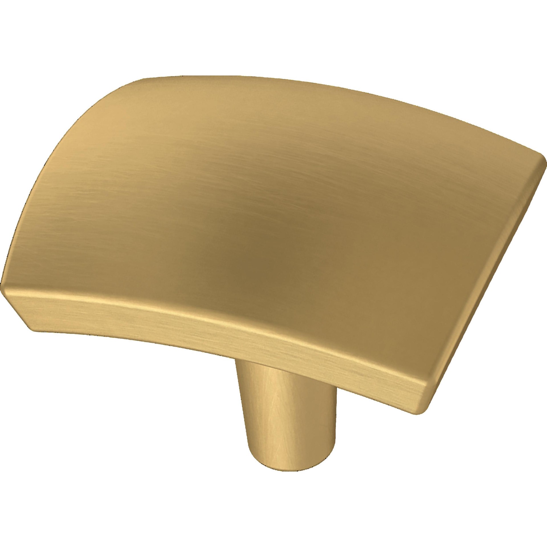 slide 1 of 6, allen + roth Amelia 1-7/16-in Brushed Brass Rectangular Modern Cabinet Knob, 1 ct