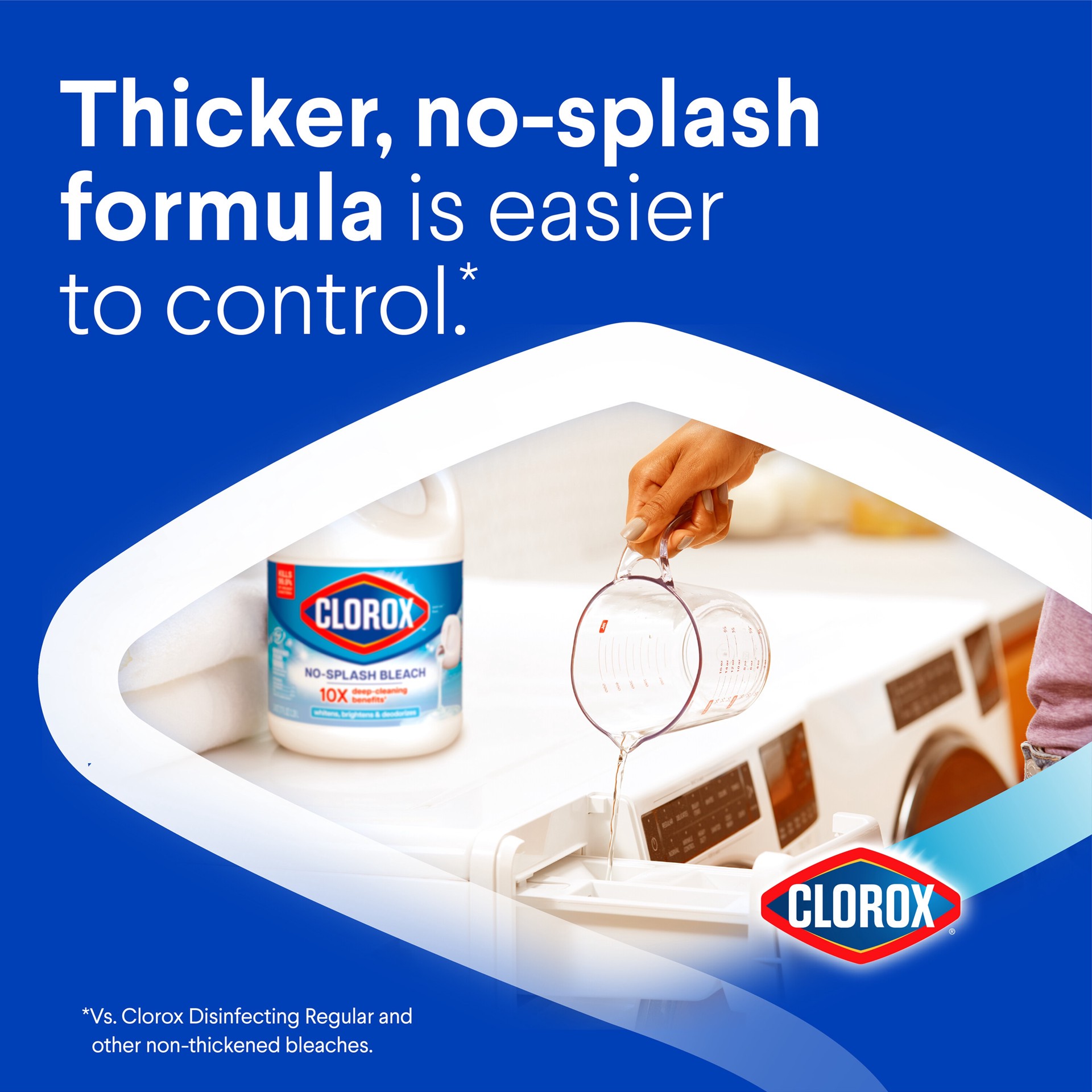 slide 2 of 6, Clorox Splash-Less Concentrated Disinfecting Regular 77 Fluid ounce(s) Household Bleach, 1 ct