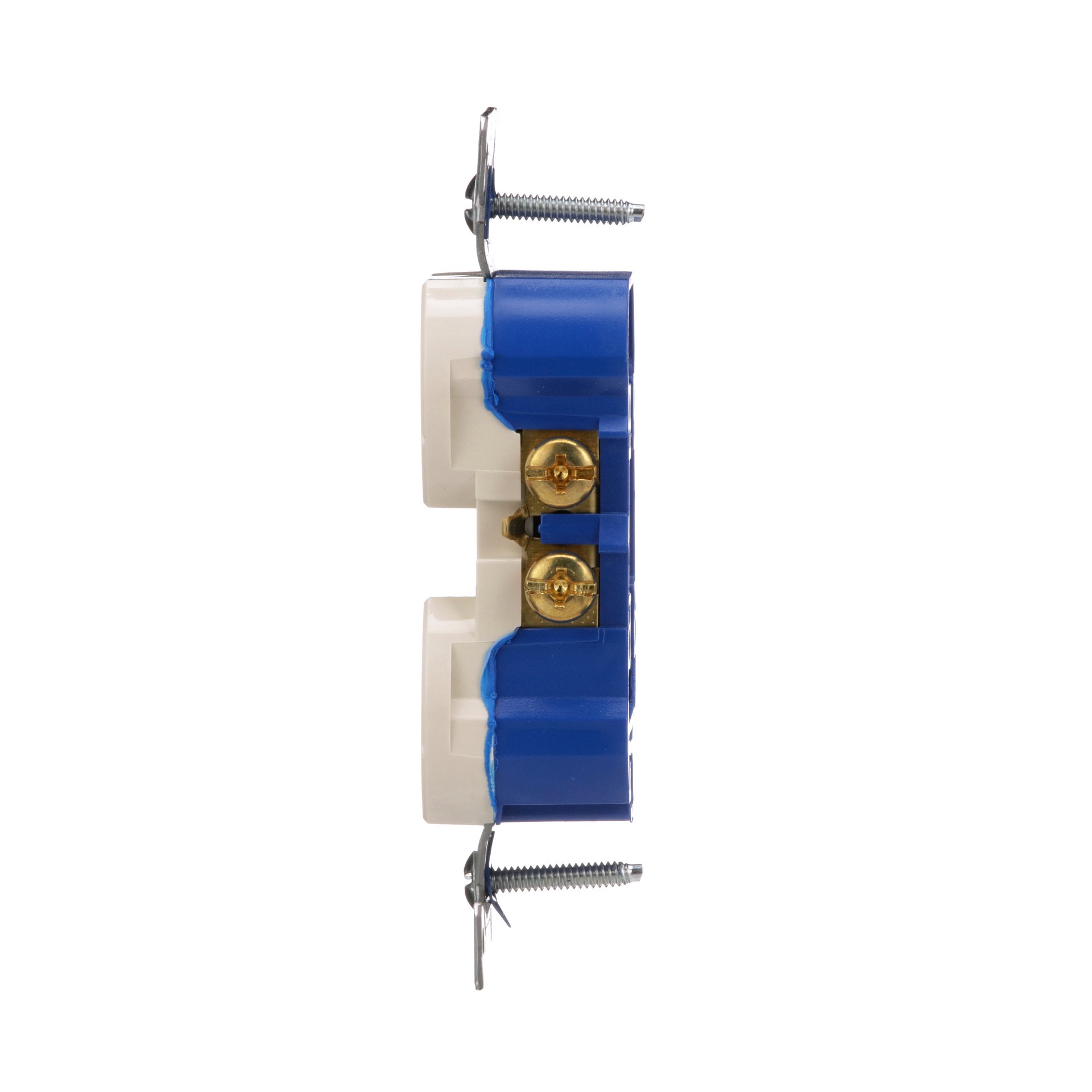 slide 3 of 6, 15 -Amp 125-volt Tamper Resistant Residential Duplex Outlet , Light almond, 1 ct